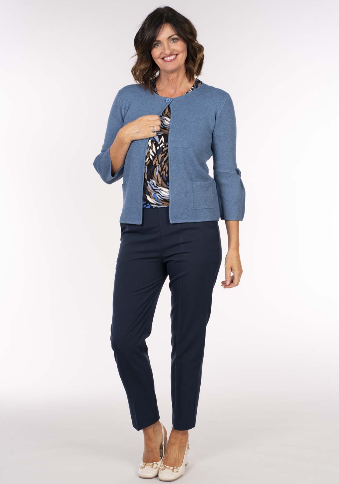 Tea Lane Twin Packet Cardi - Blue Jeans 6 Shaws Department Stores
