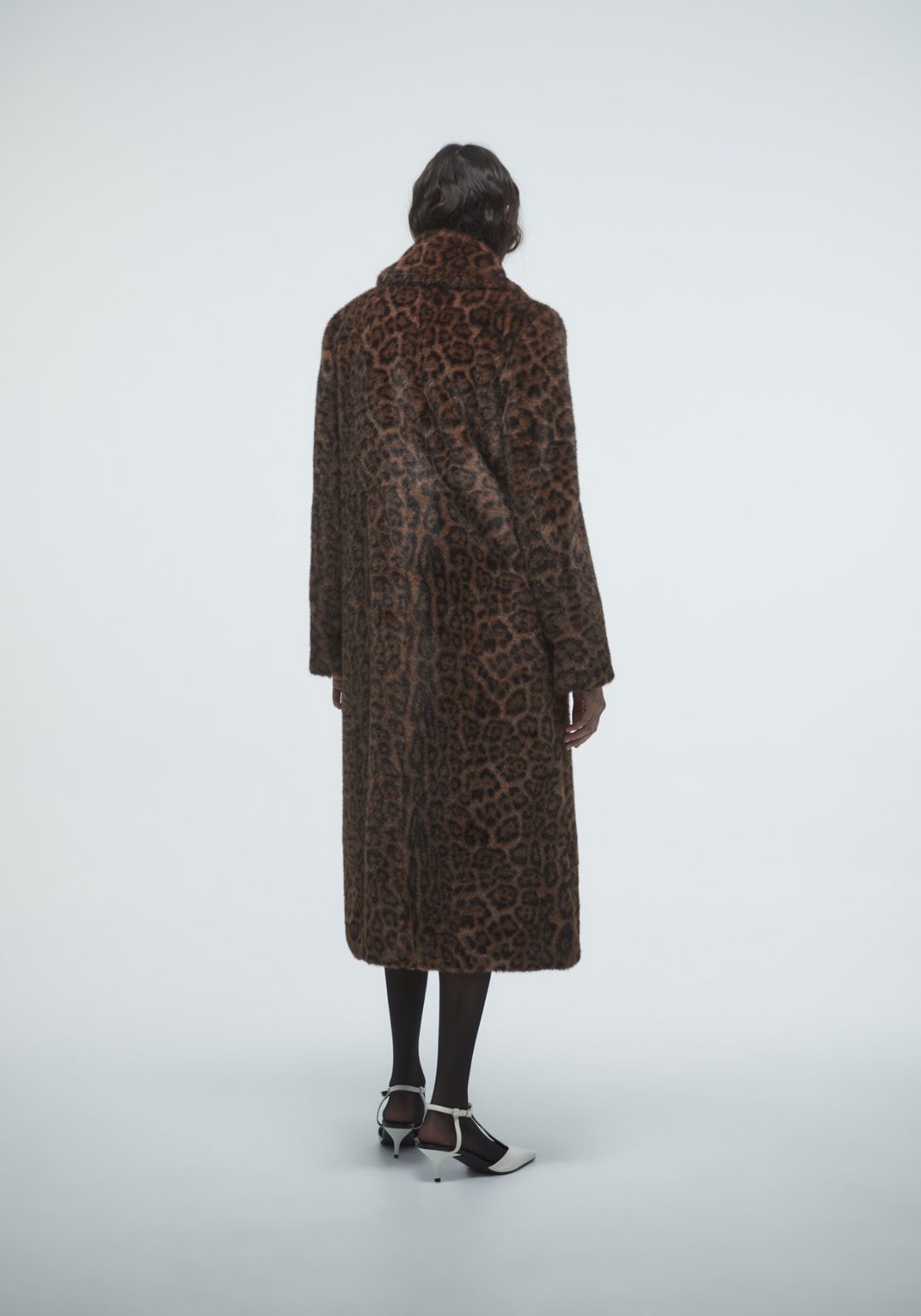 Leopard Print Coat - Brown