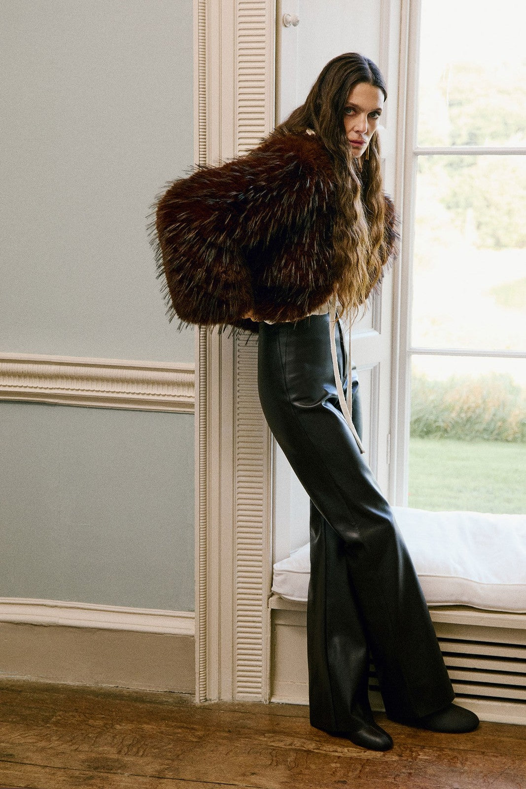 Limited Edition Faux Fur Coat - Brown