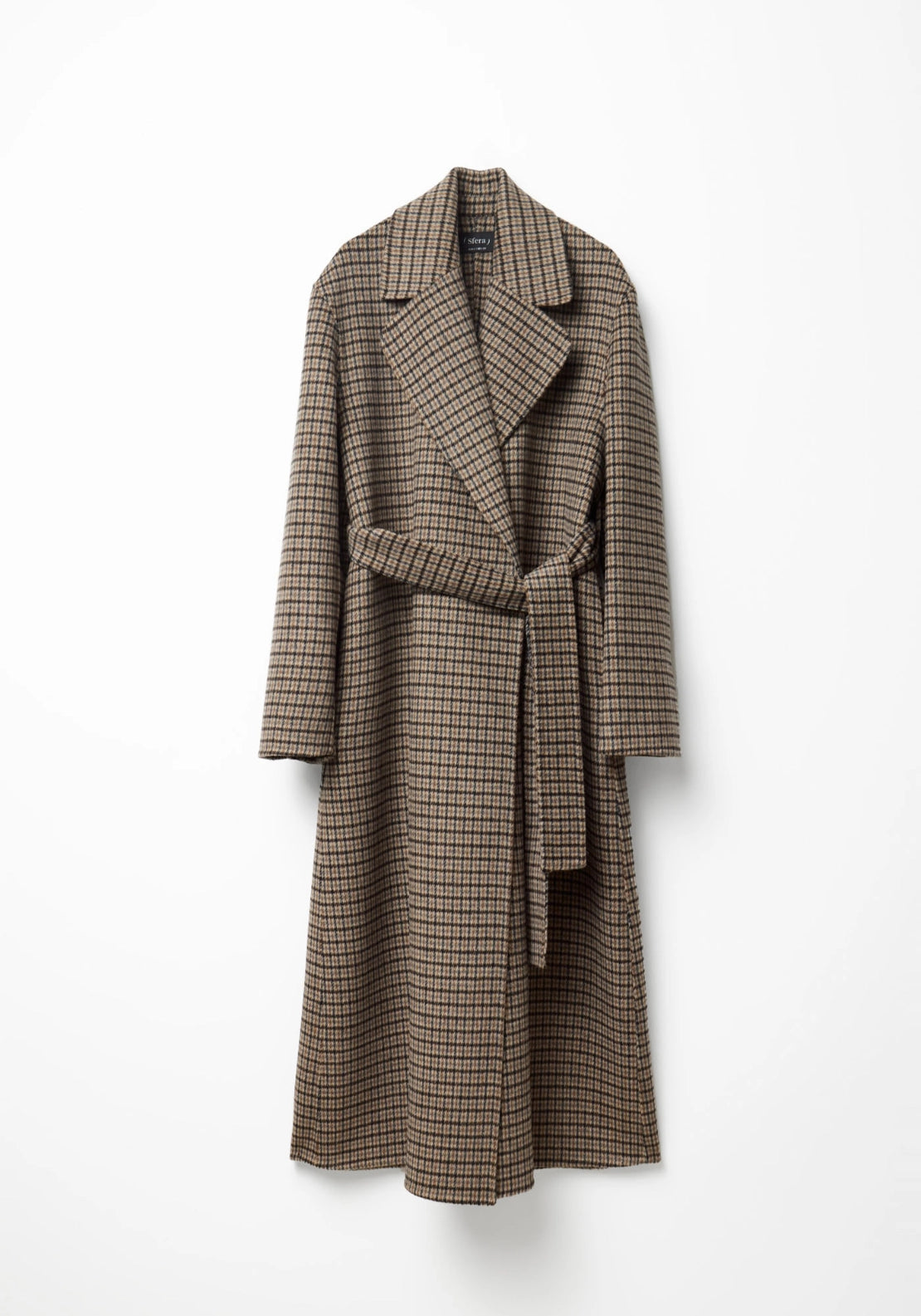 Check Wrap Coat - Pink