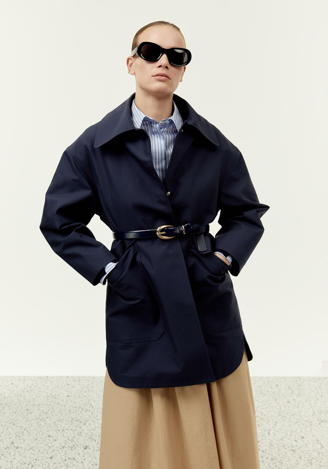 Sfera Pockets cotton parka - Blue 1 Shaws Department Stores