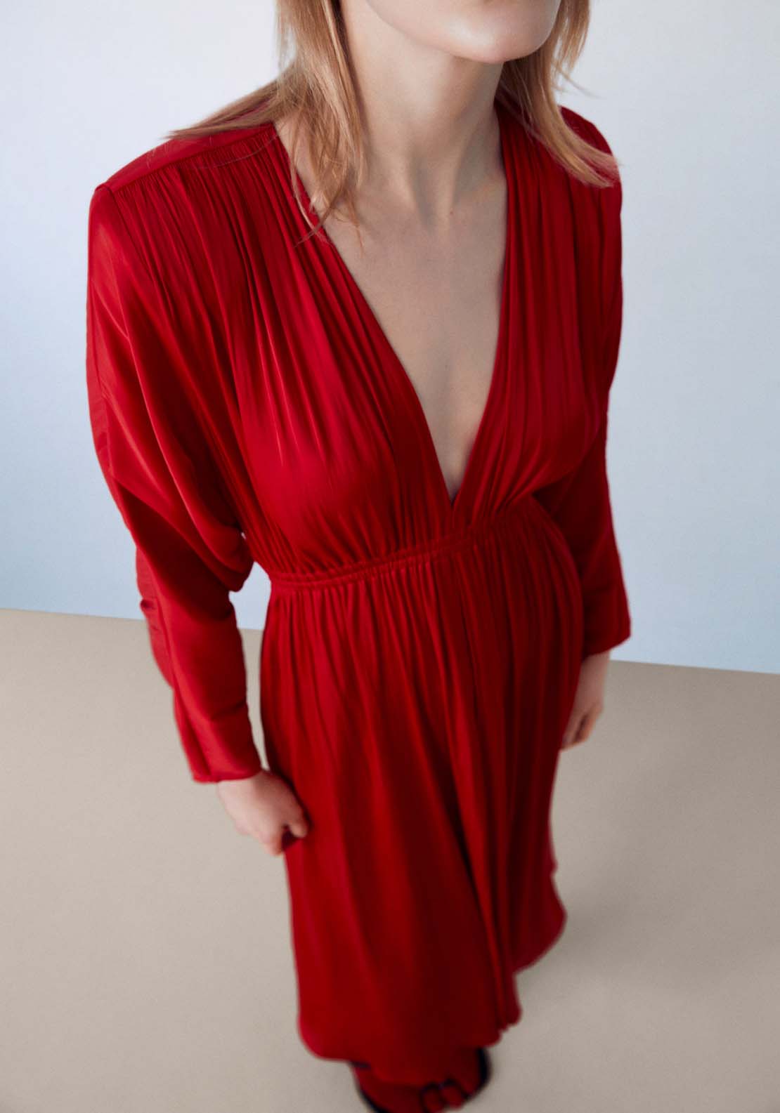 Sfera Midi dress with shoulder pads 5 Shaws Department Stores