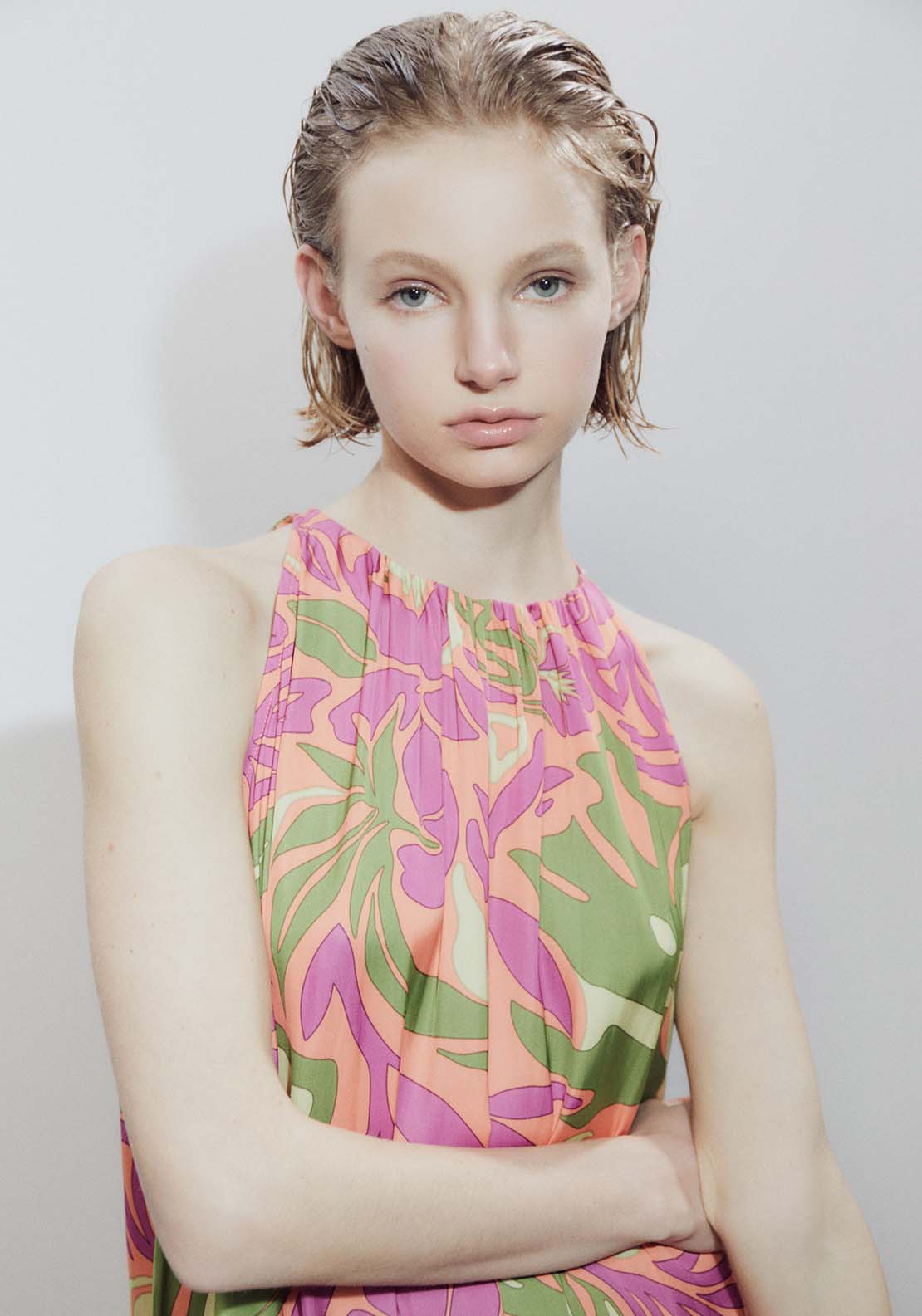 Sfera Printed halter-neck dress 5 Shaws Department Stores
