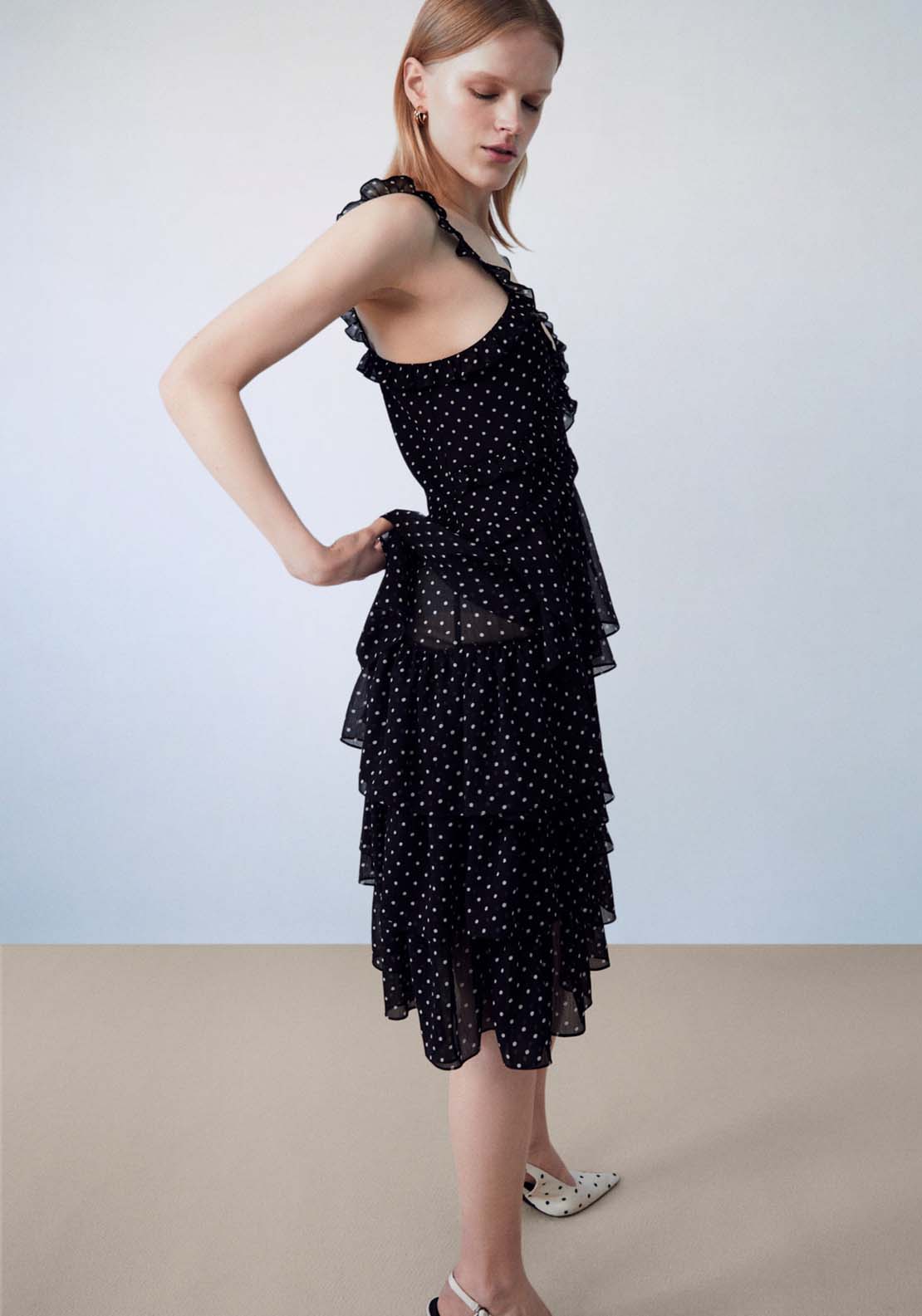 Sfera Ruffle Sleeveless Dress 2 Shaws Department Stores