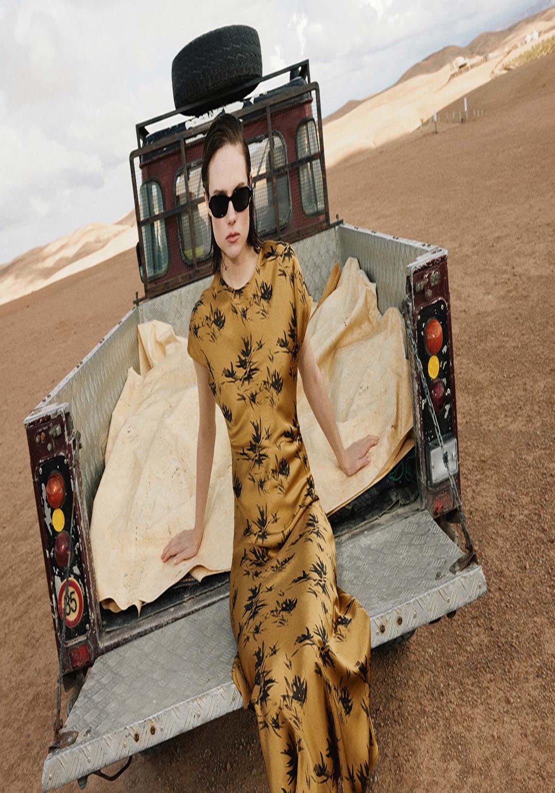 Sfera Flowers midi dress - Print Green 12 Shaws Department Stores