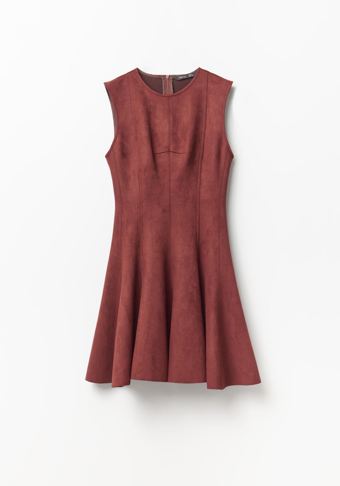 Faux Leather Mini Dress - Red