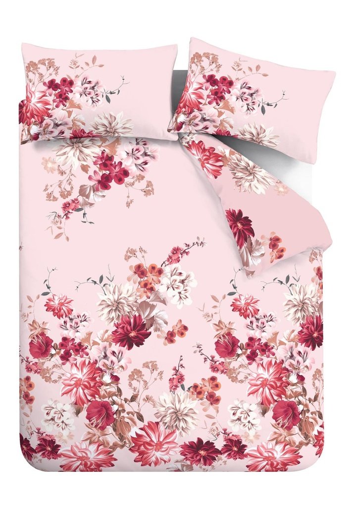 Bianca Briony Floral Garden Cotton Duvet Cover Set - Pink 2 Shaws Department Stores