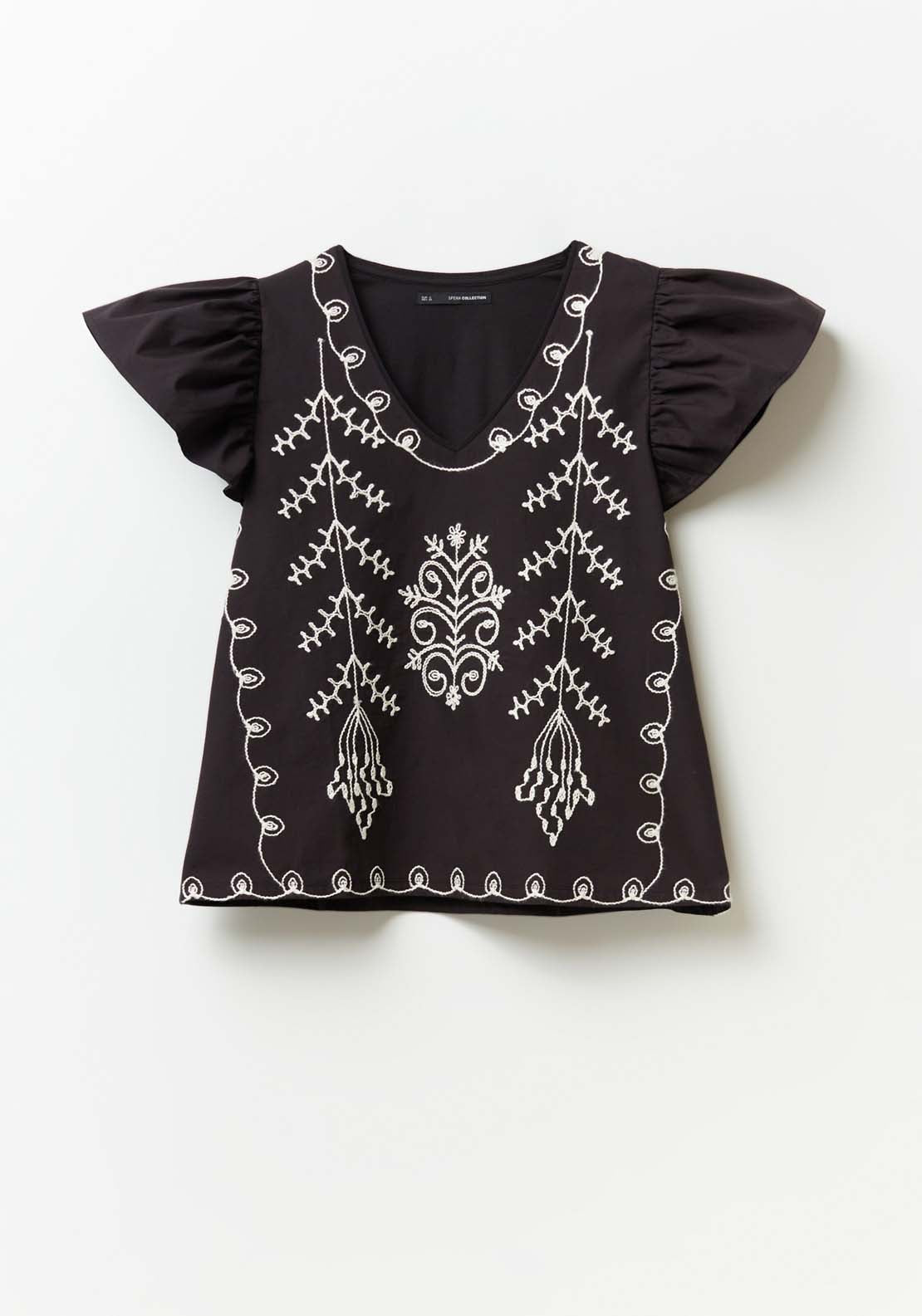 Sfera Short Sleeve Embroidered Top 5 Shaws Department Stores