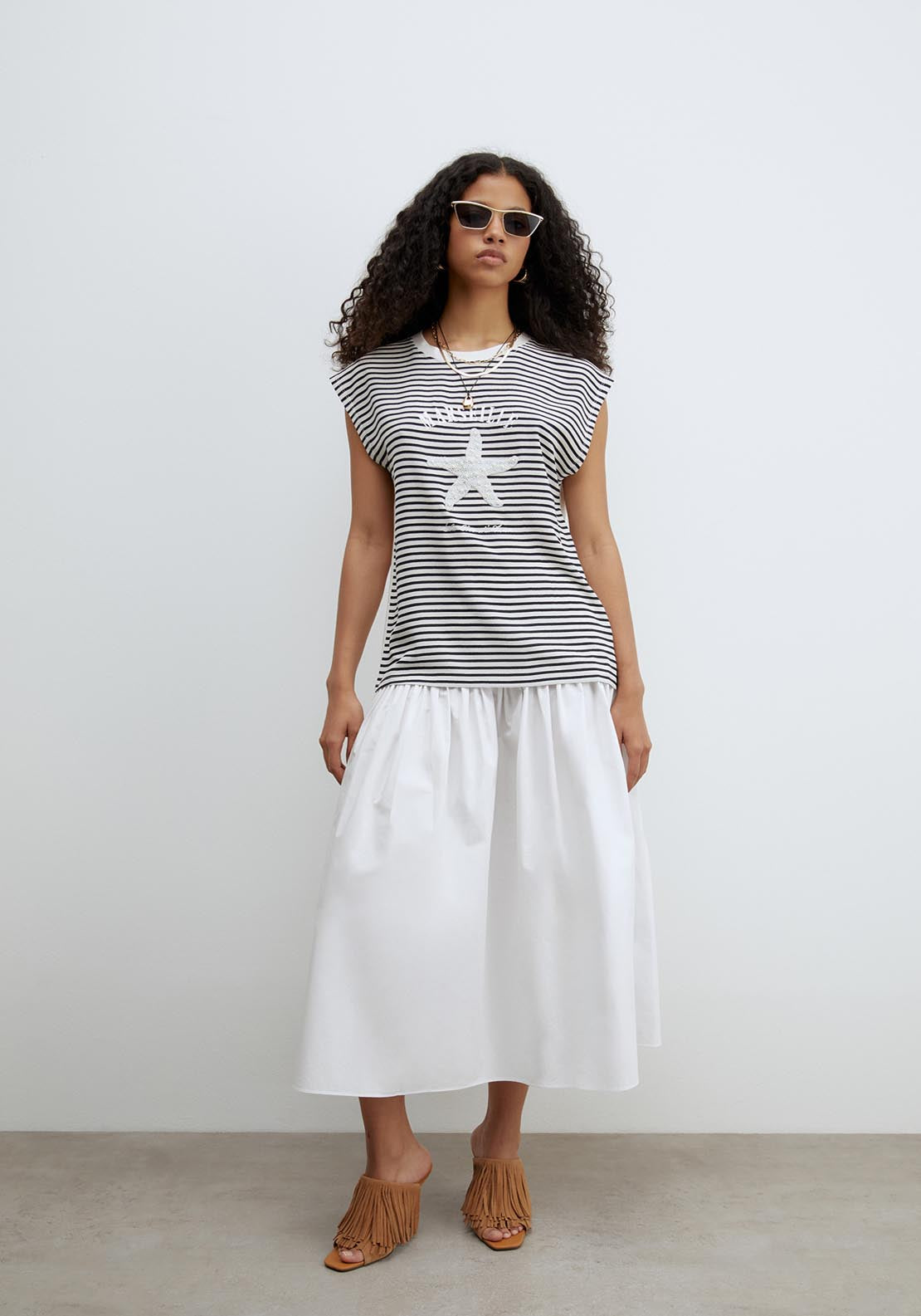 Sfera Pearls T-Shirt - Print Blanc 5 Shaws Department Stores