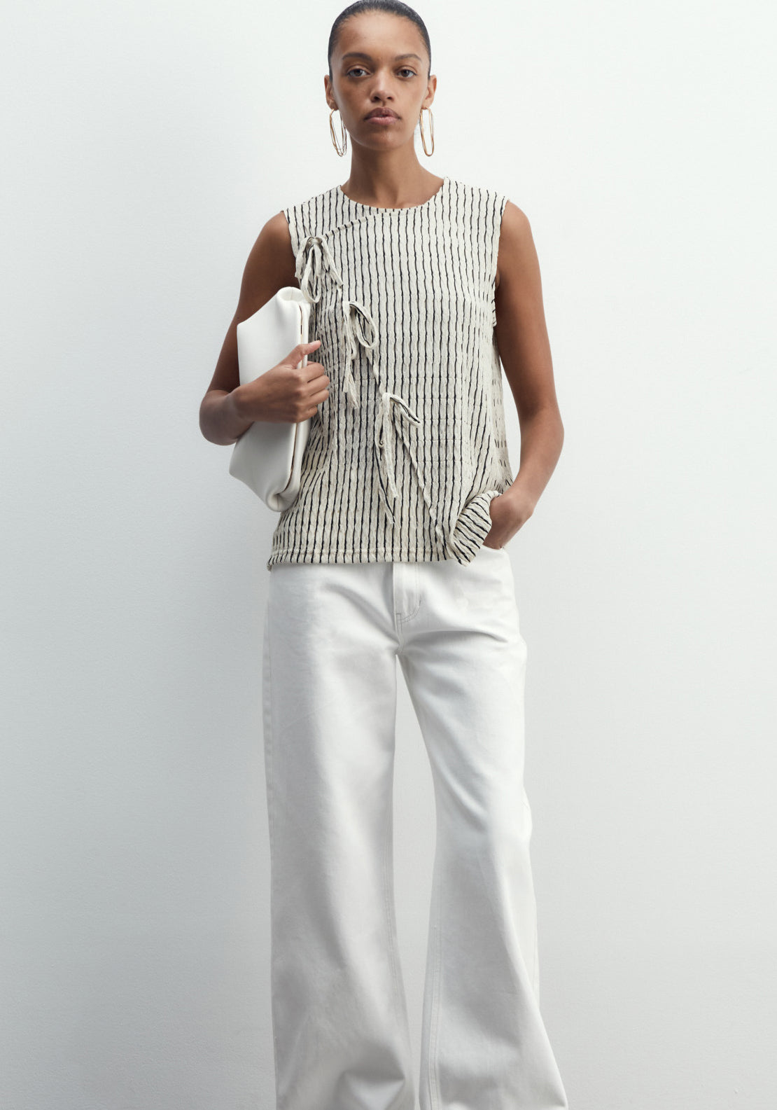 Sfera Structured Top - Print Blanc 1 Shaws Department Stores