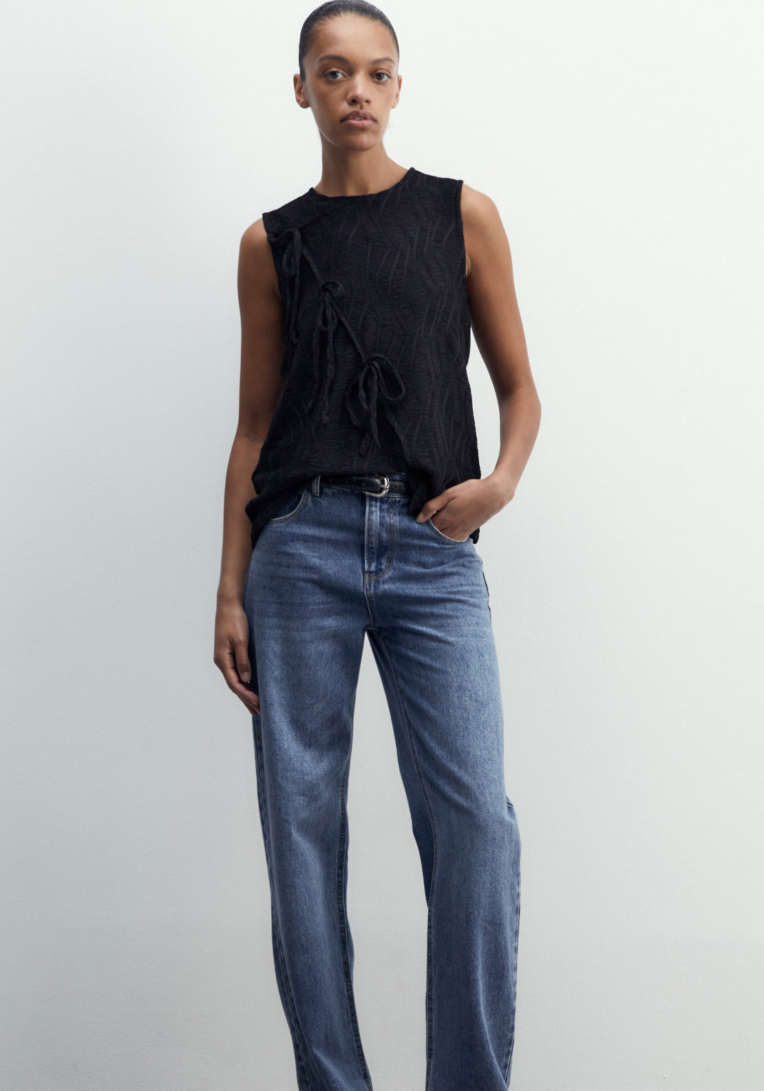 Sfera Structured Top - Black 1 Shaws Department Stores