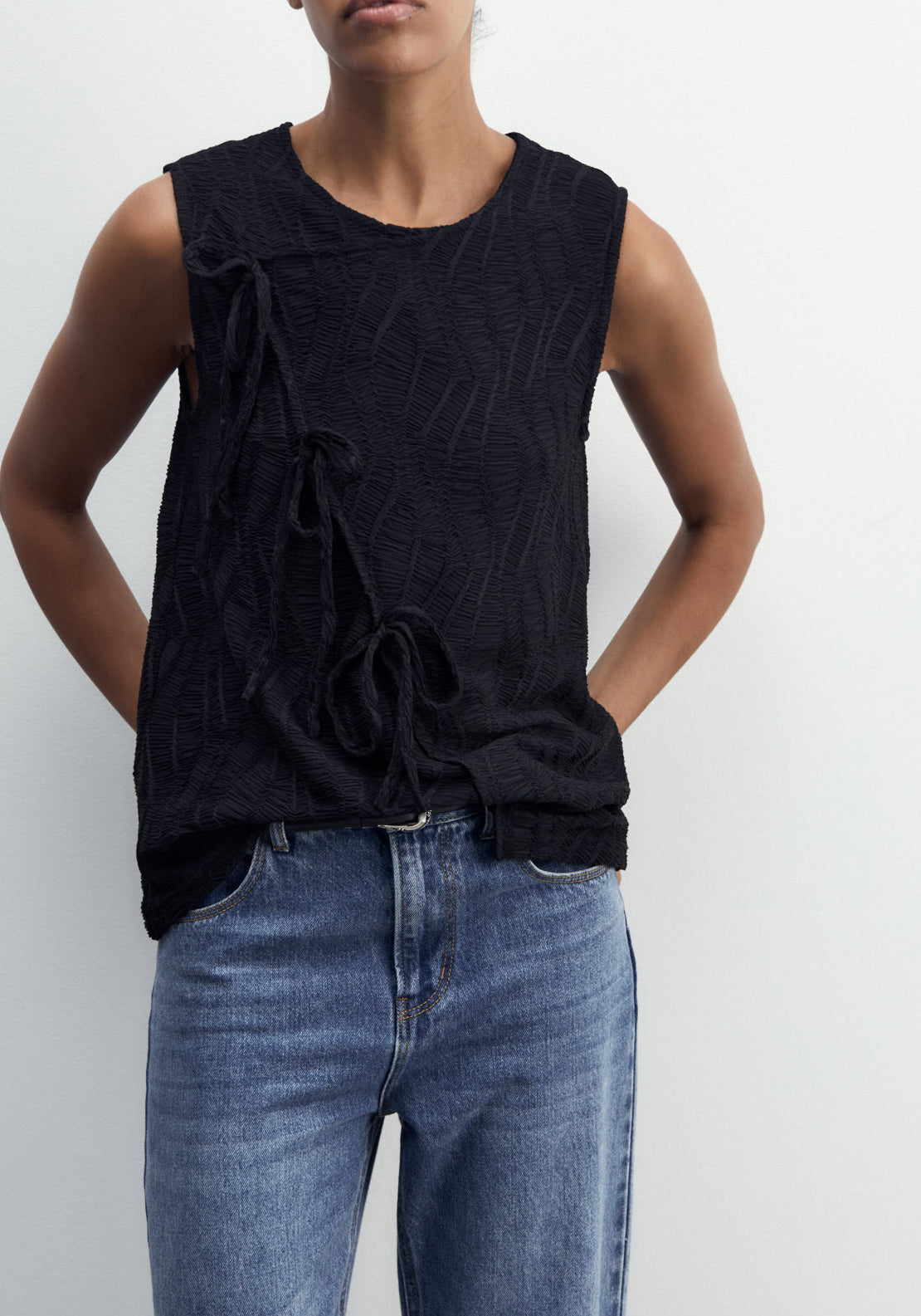 Sfera Structured Top - Black 2 Shaws Department Stores