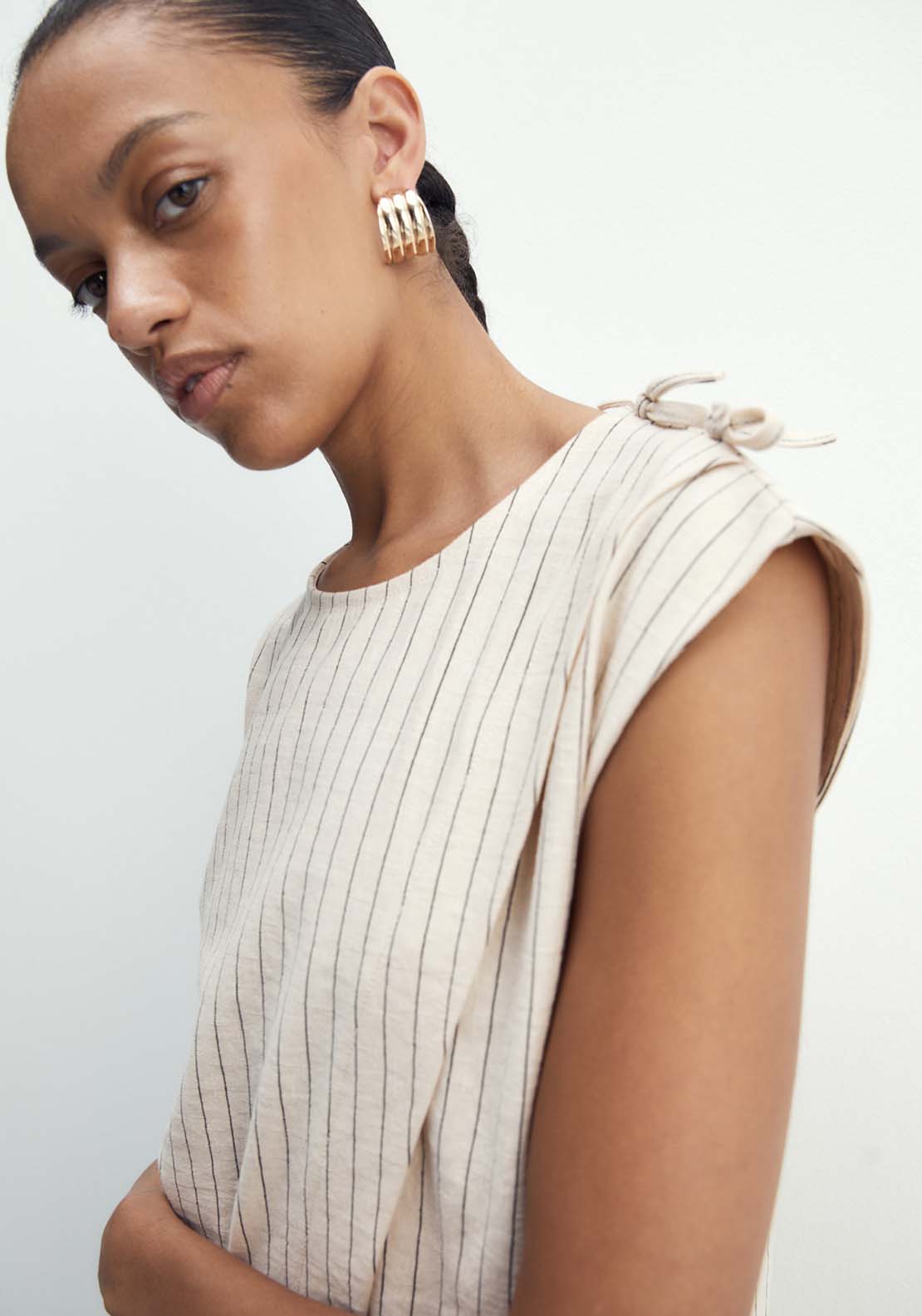 Sfera Asymmetrical Top - Beige 4 Shaws Department Stores