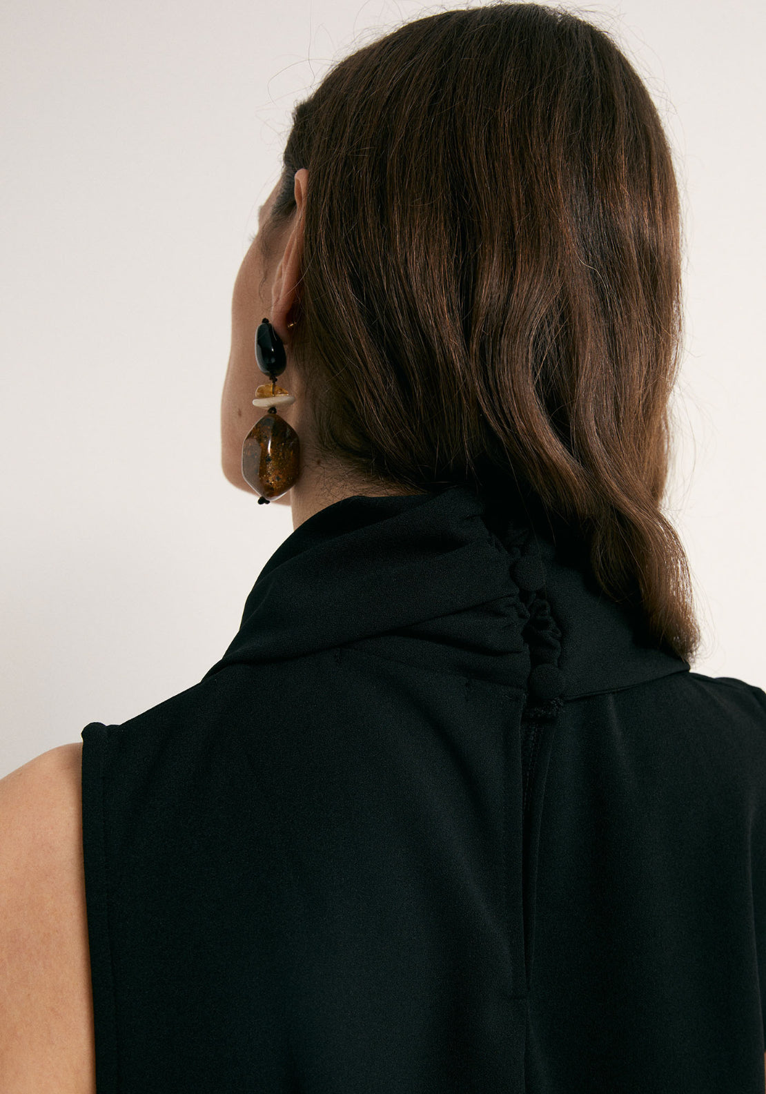 Matching Scarf Top - Black