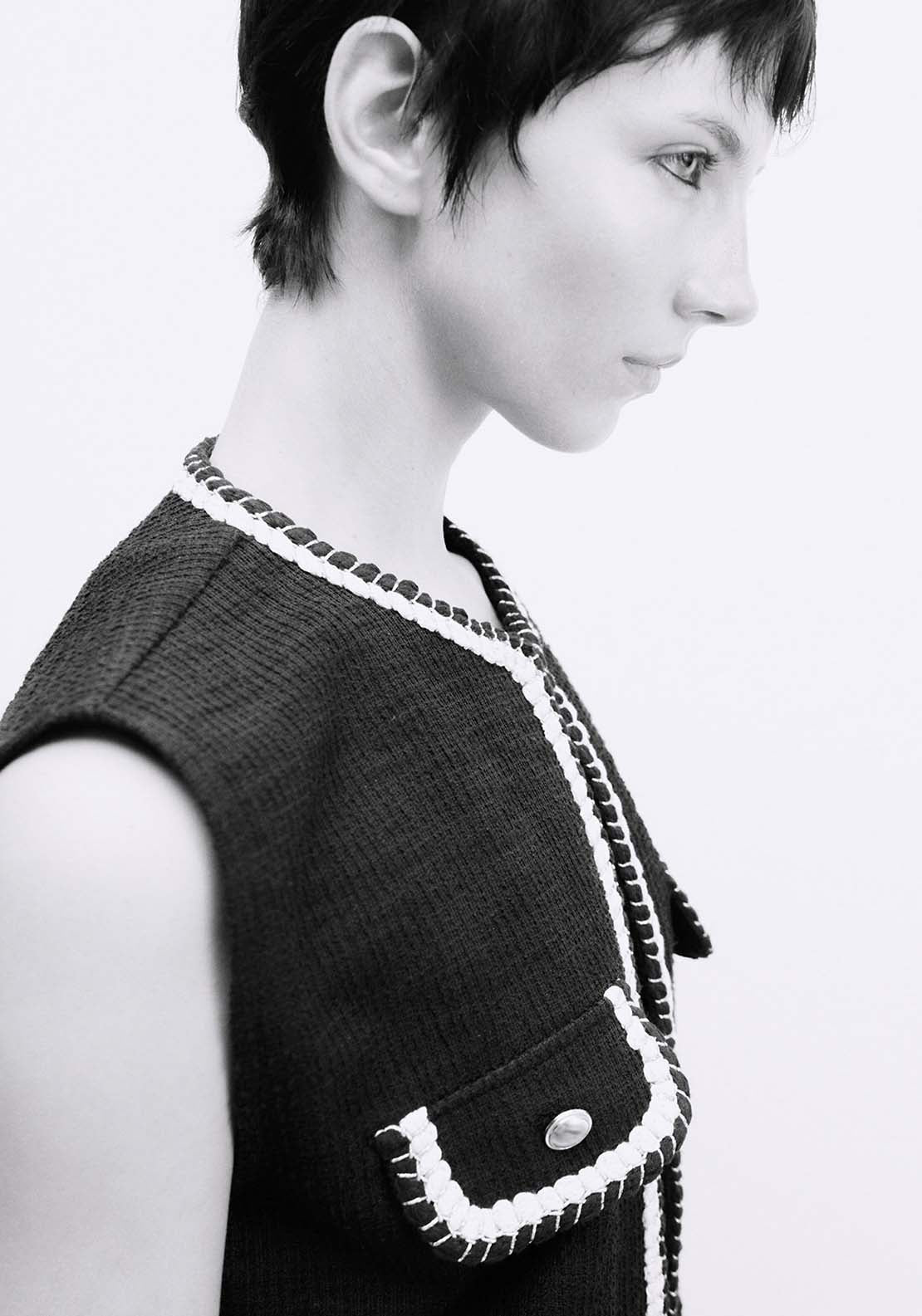 Sfera Textured Waistcoat - Black 5 Shaws Department Stores