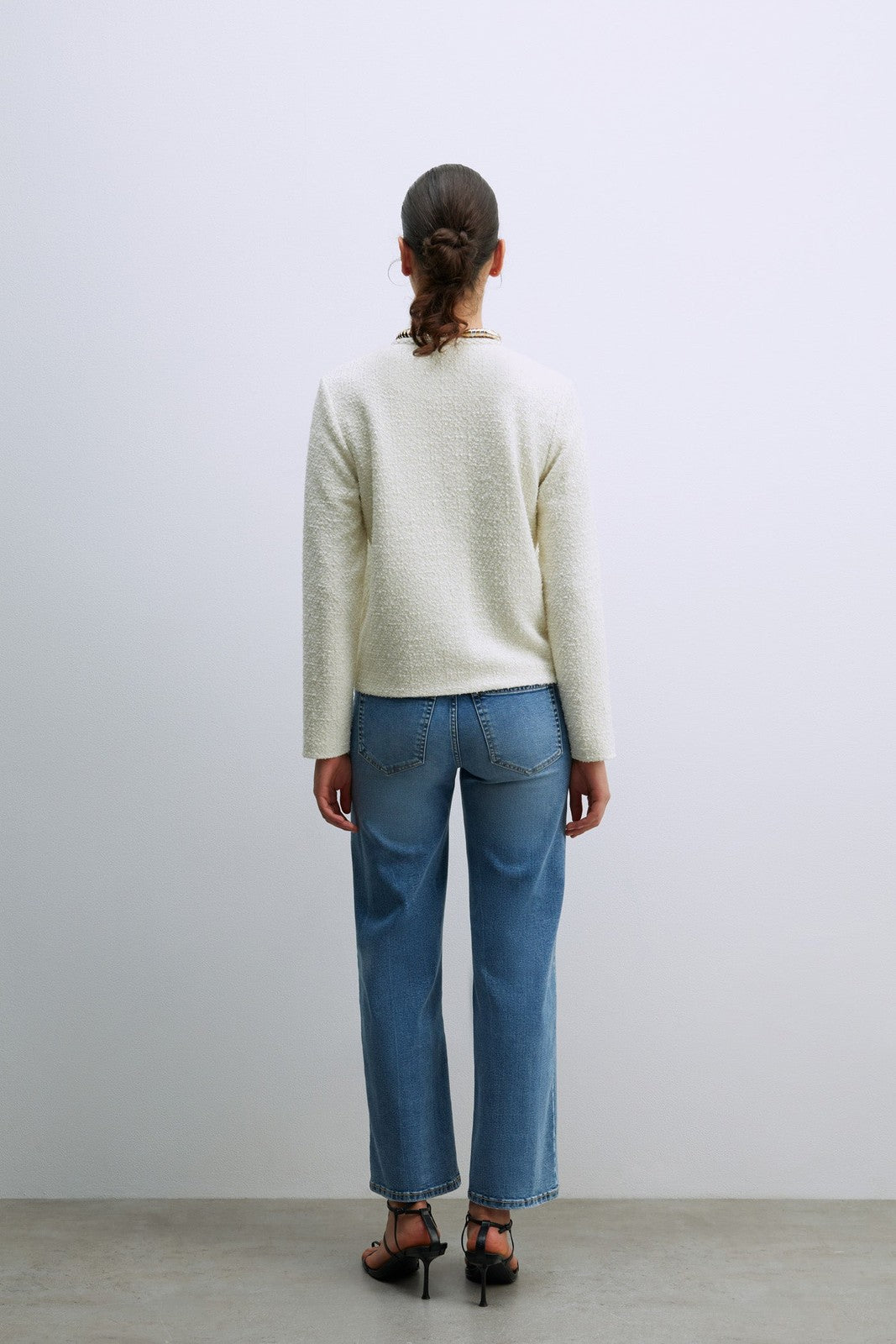 Sfera Buttons jacket - Ecru 4 Shaws Department Stores