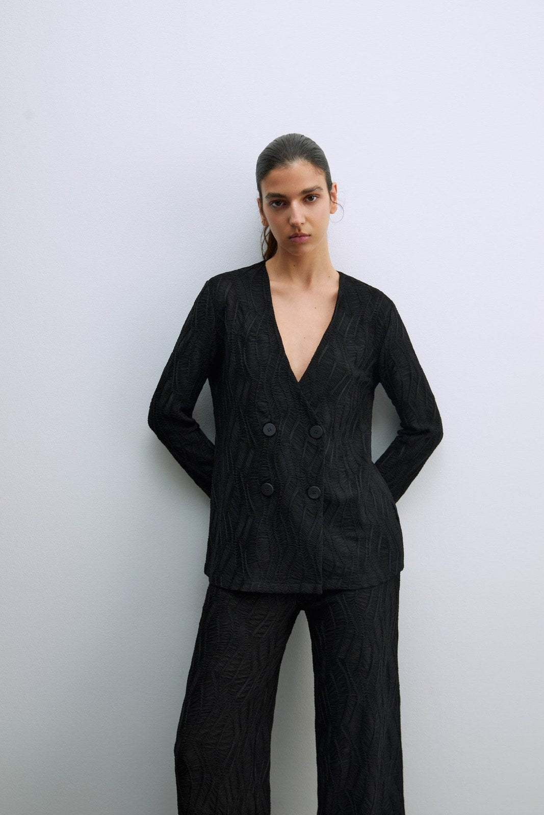 Sfera Structured blazer - Black 2 Shaws Department Stores