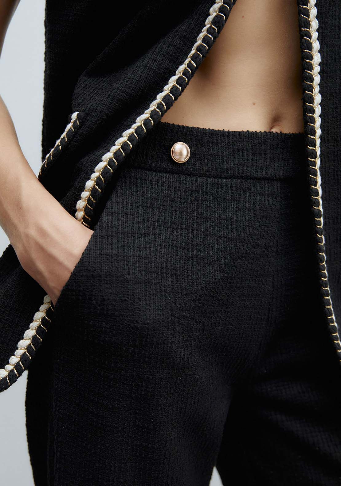 Sfera Textured Trousers - Black 2 Shaws Department Stores