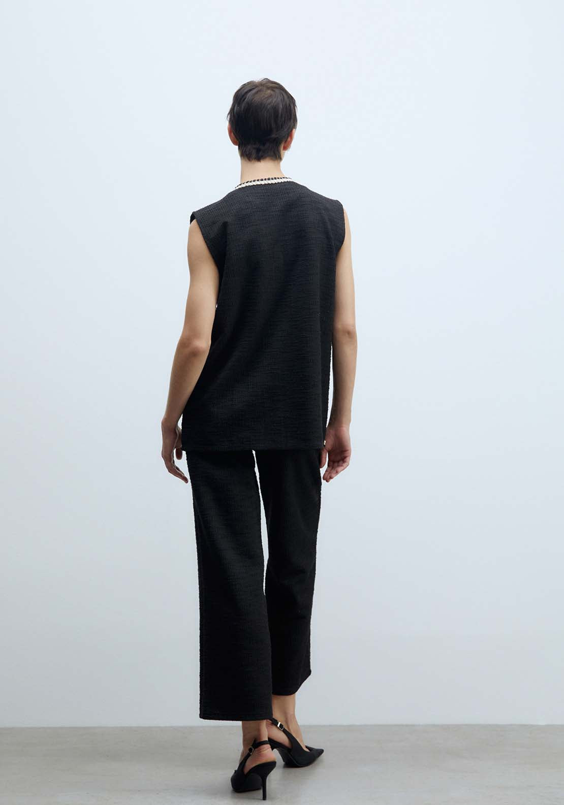 Sfera Textured Trousers - Black 5 Shaws Department Stores