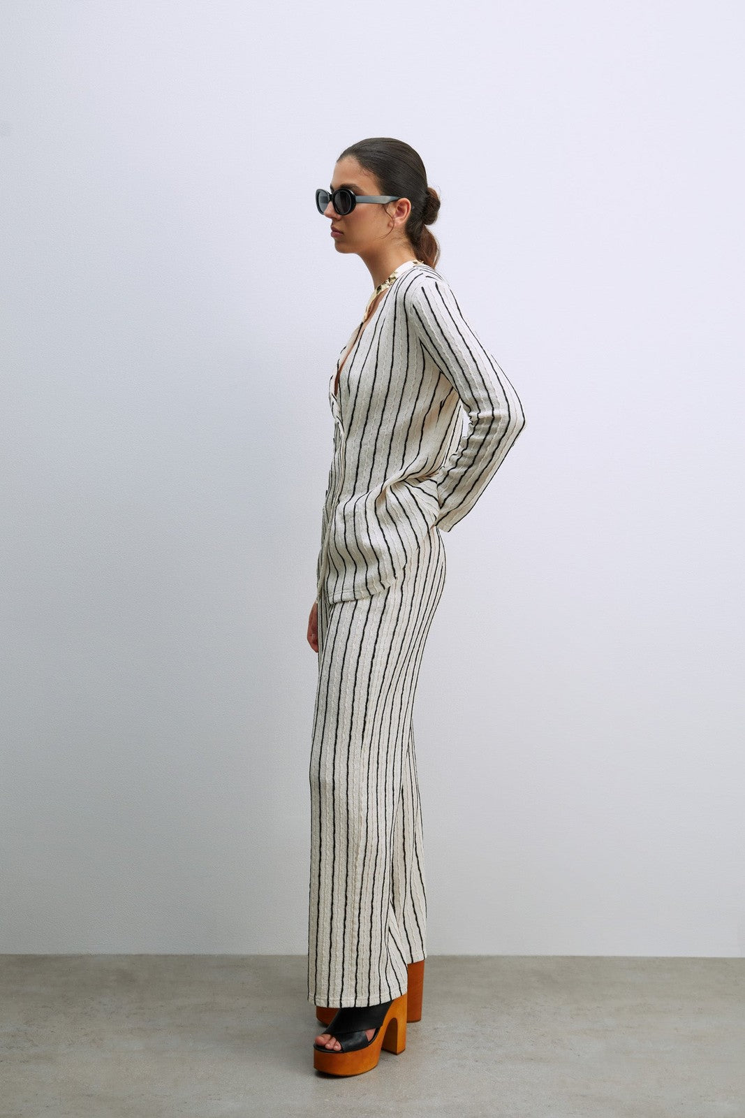Sfera Structured trousers - Print Blanc 4 Shaws Department Stores