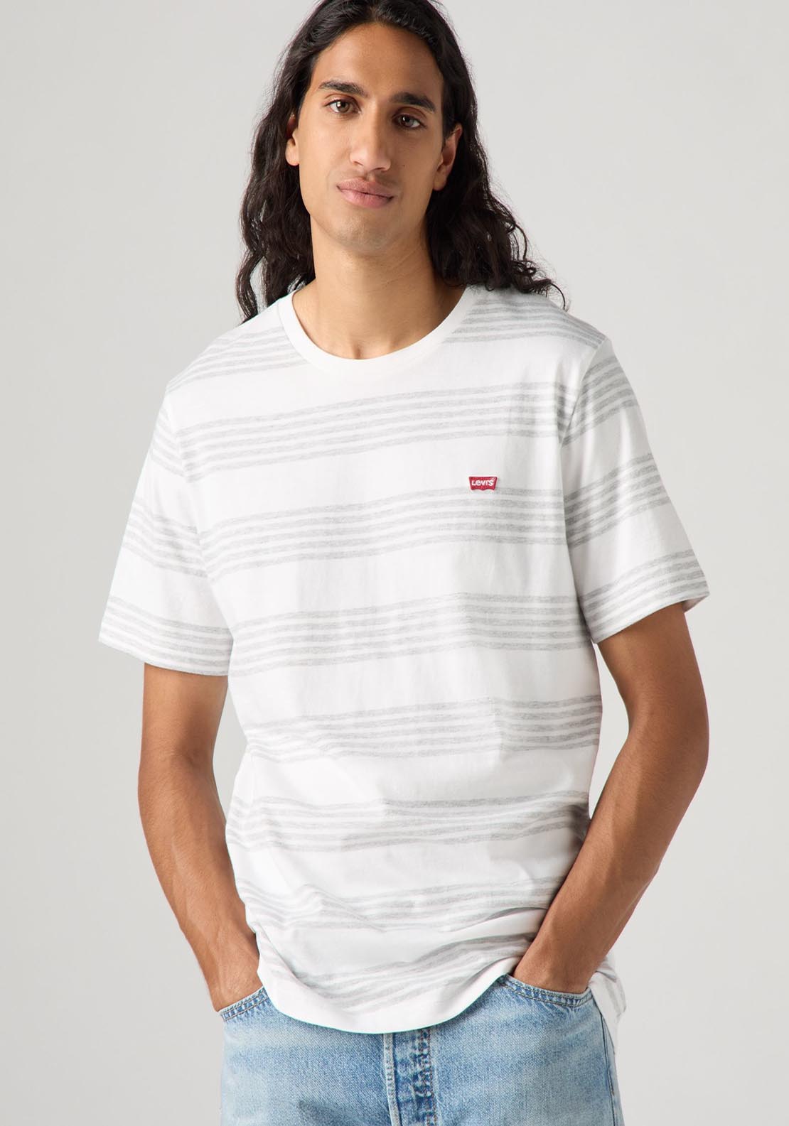 Levis Original Housemark Tee - Baste Stripe Bright 1 Shaws Department Stores
