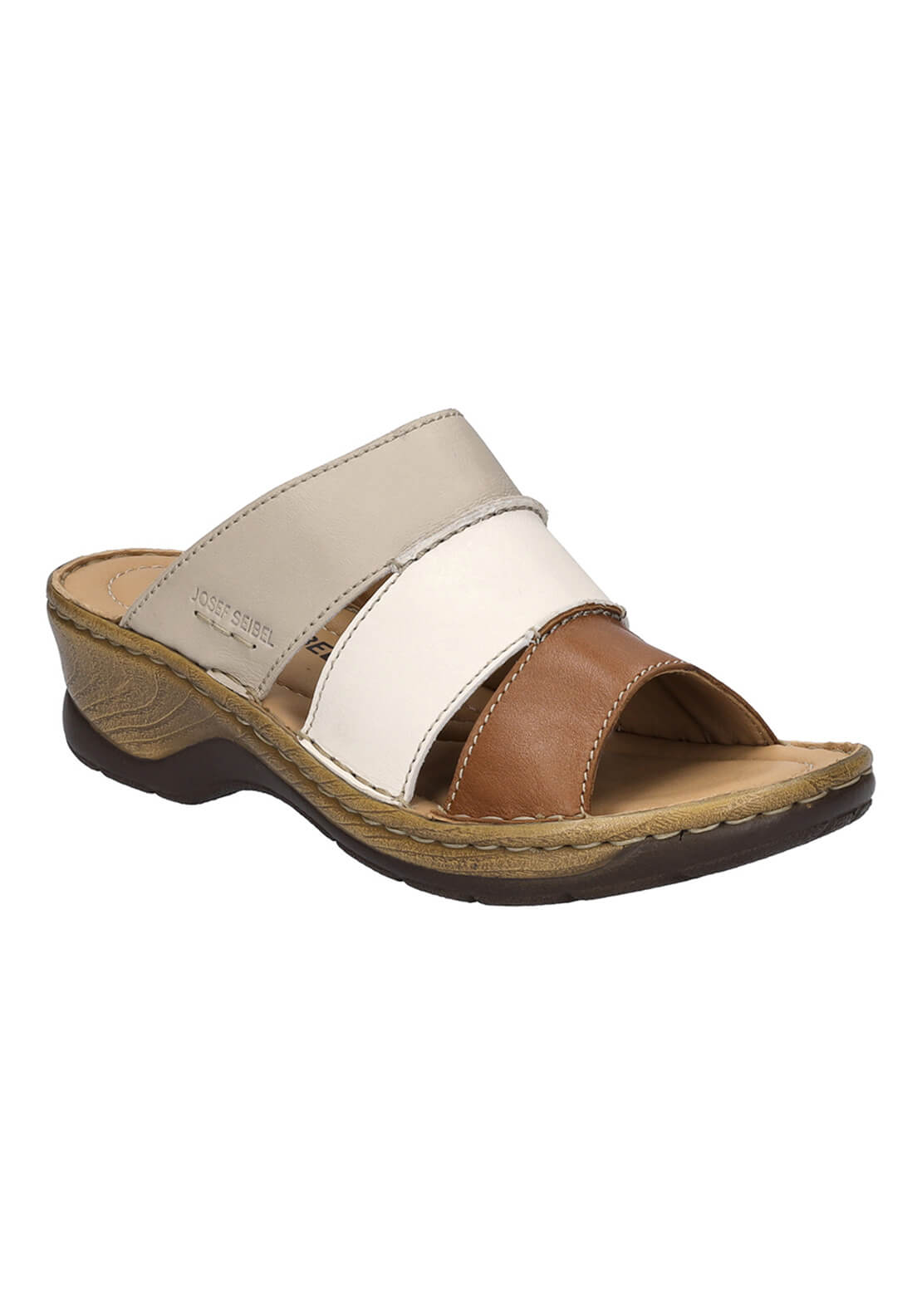 Josef Seibel Catalonia 86 Wedge Sandals - Cognac 1 Shaws Department Stores