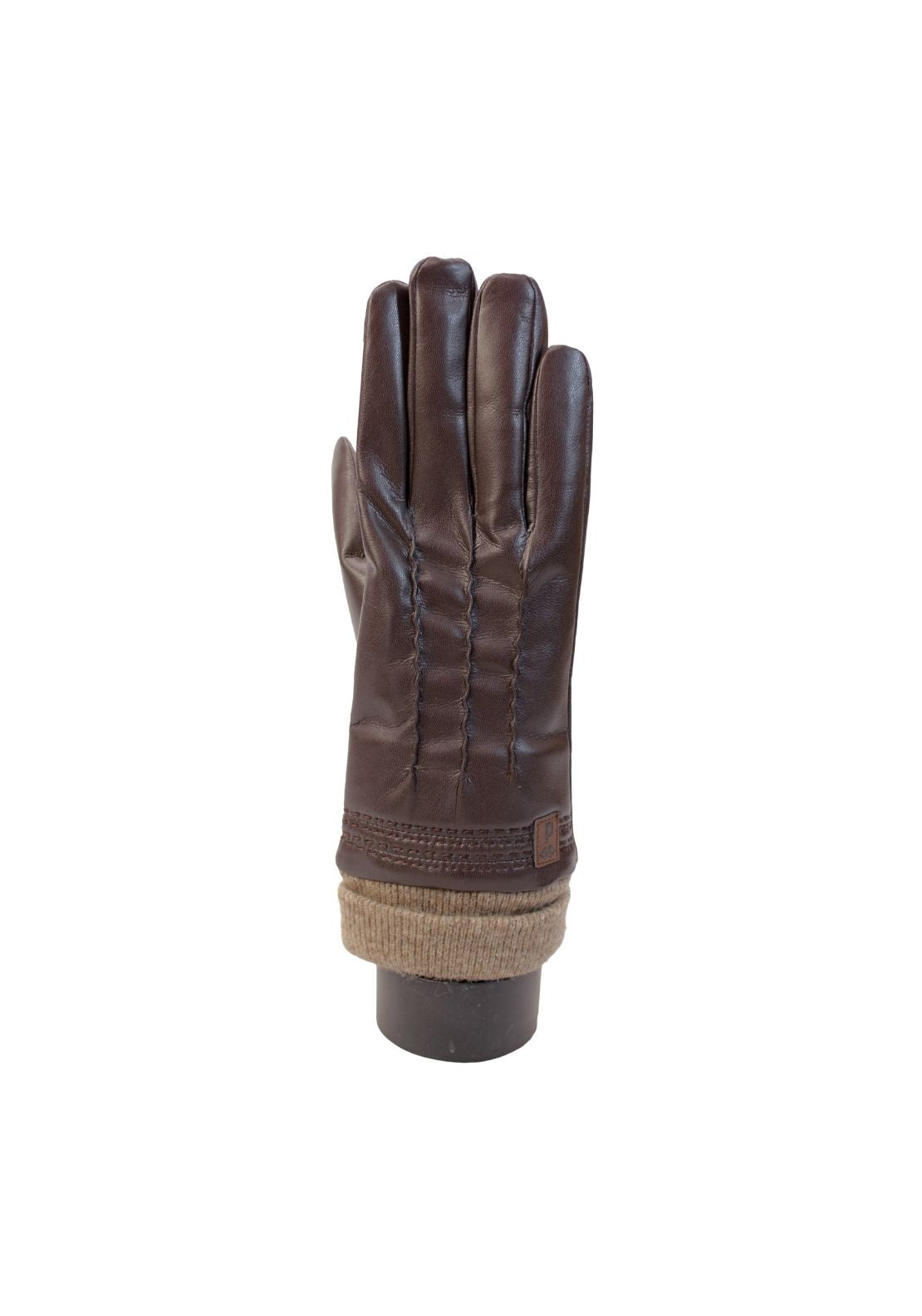 Something Special Leather Look Gloves With Knit Cuff - Brown M/l 2 Shaws Department Stores
