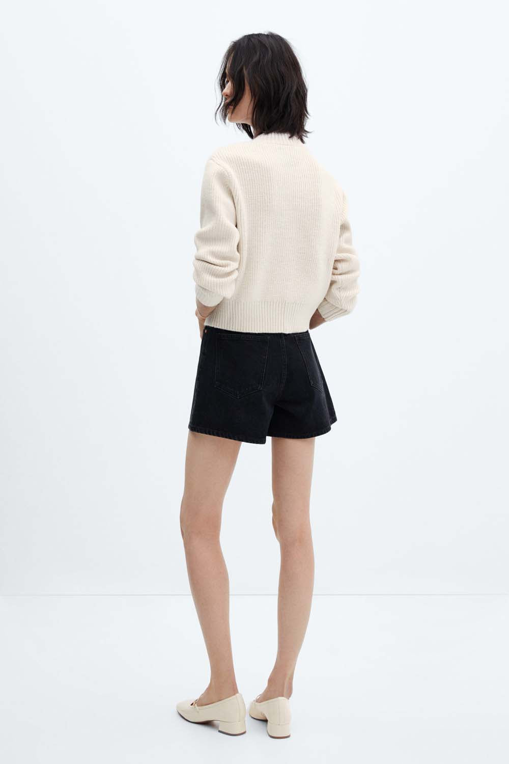 Mango Perkins neck sweater with shoulder detail 7 Shaws Department Stores