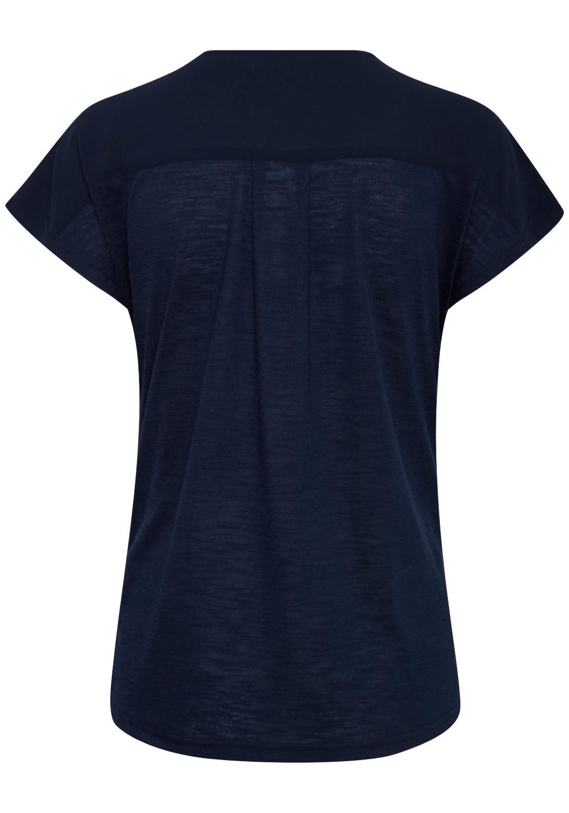 V-Notch Neck Blouse - Black