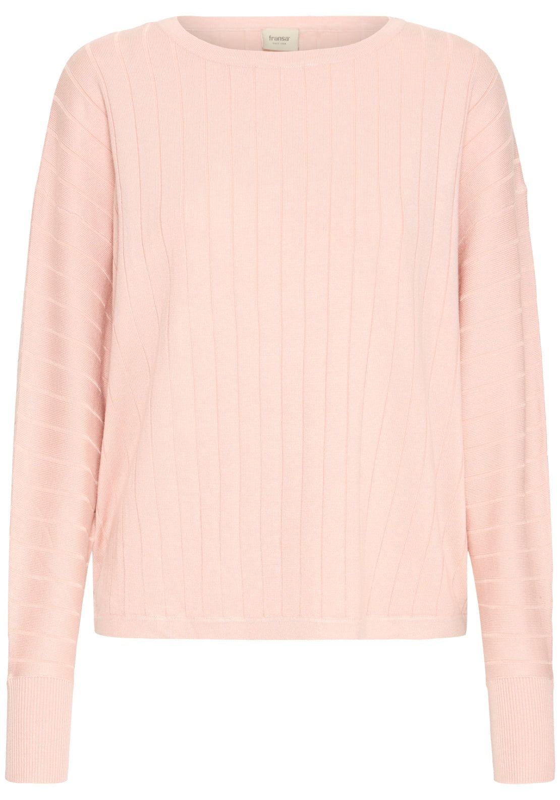 Fransa Relaxed Long Sleeve Knit - Rose Smoke 1 Shaws Department Stores