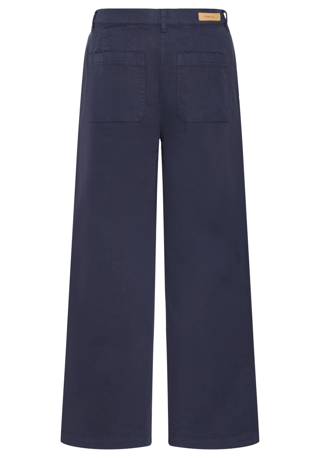 Fransa Flowing Casual Trouser - Blue 2 Shaws Department Stores