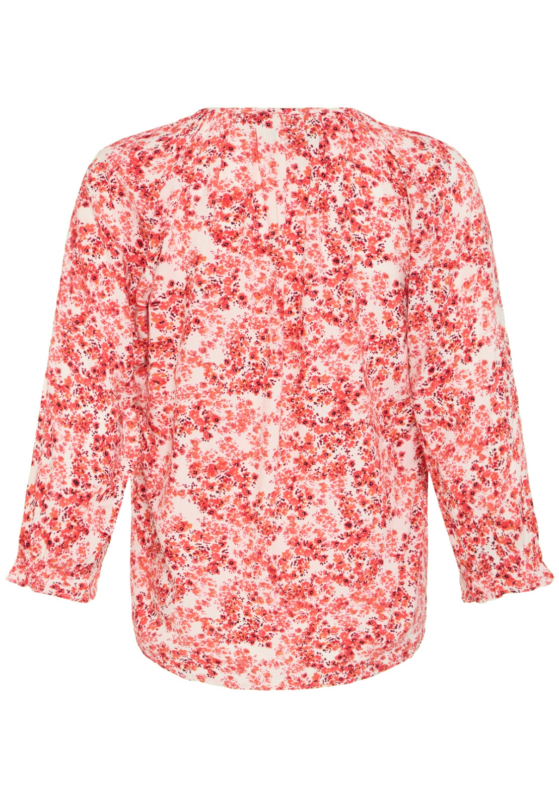 Hip Length Blouse - S. Floral Hibiscus