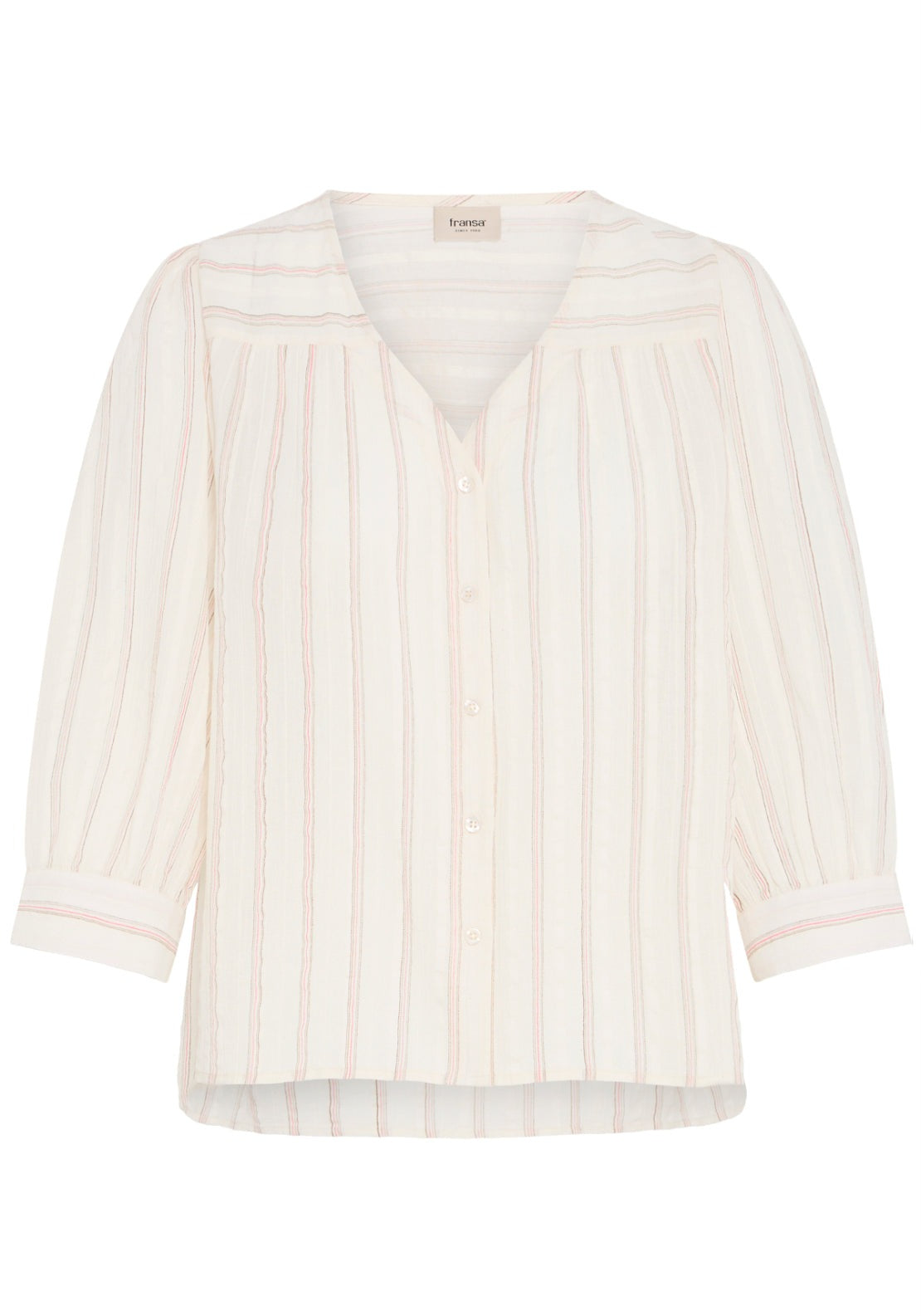 Fransa Regular Fit Stripe Shirt - Honeysuckle Stripes 2 Shaws Department Stores