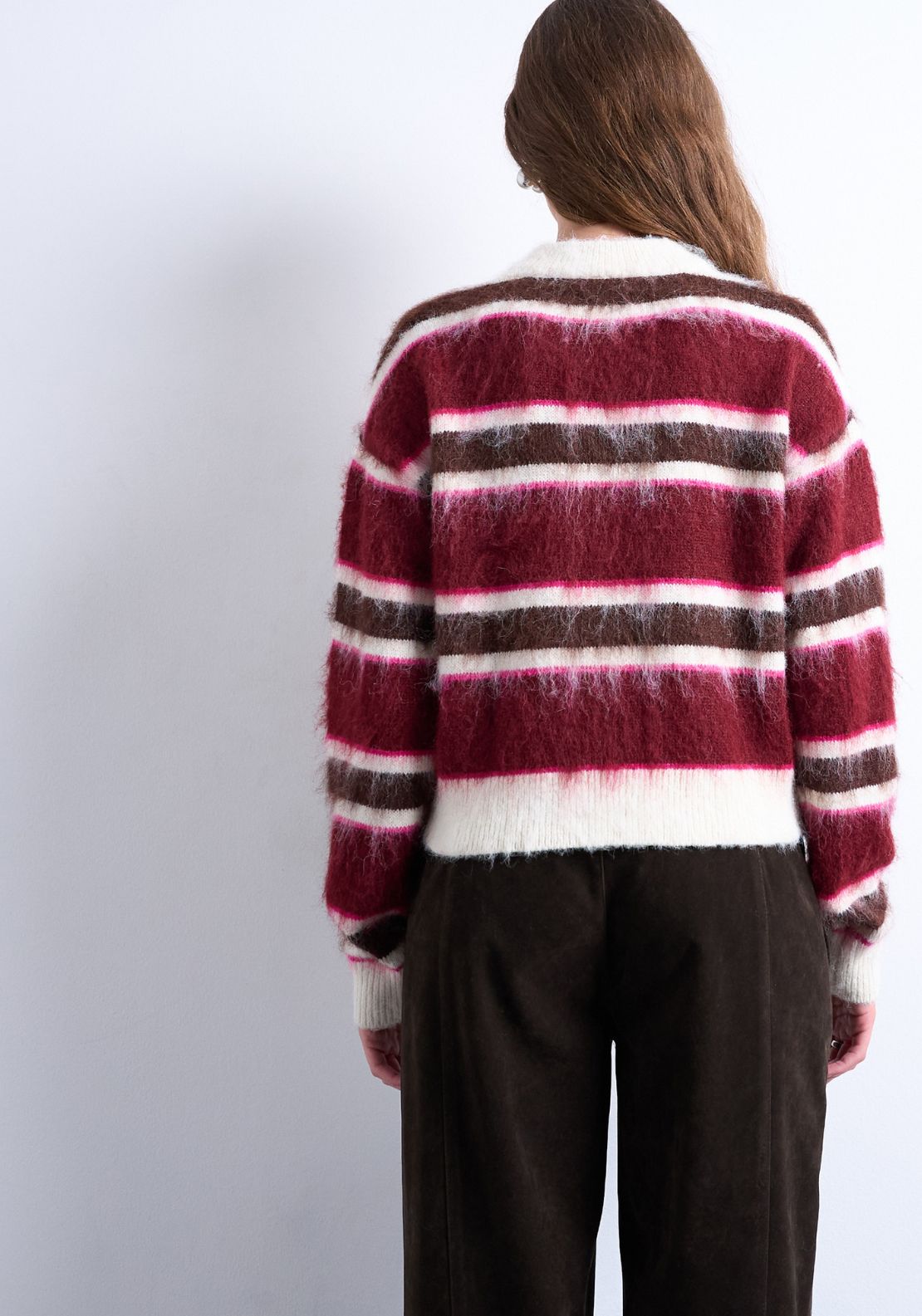 Topshop Zoey Long Sleeve Cardigan - Pink Glo 2 Shaws Department Stores