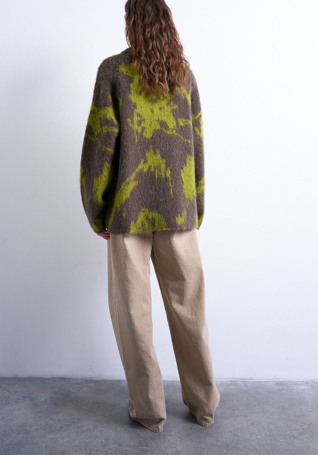 Topshop Katrina Long Sleeve Pullover - Bright Green 2 Shaws Department Stores