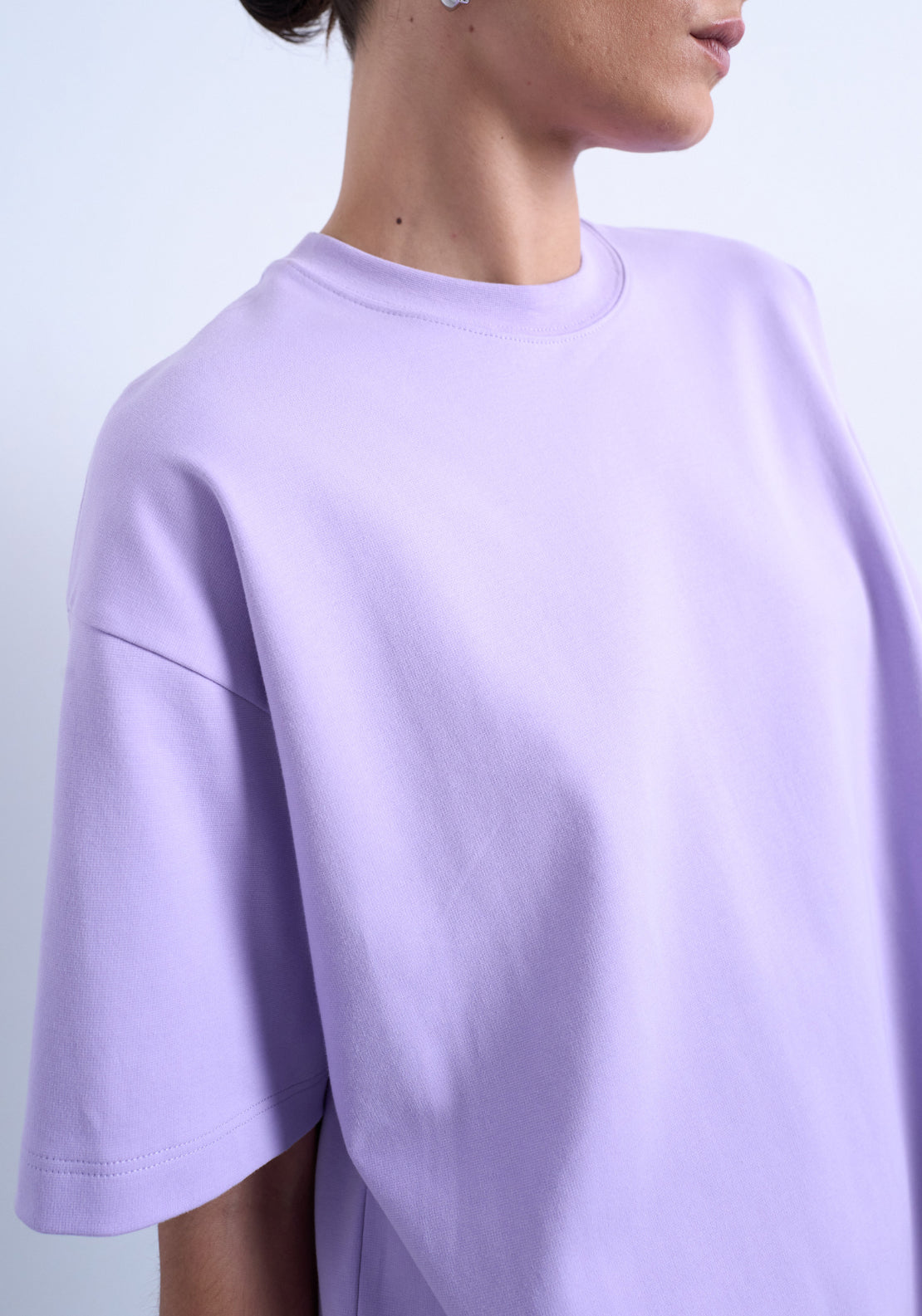 Victoria Short Sleeve Oversized T-Shirt - Dahlia Purple