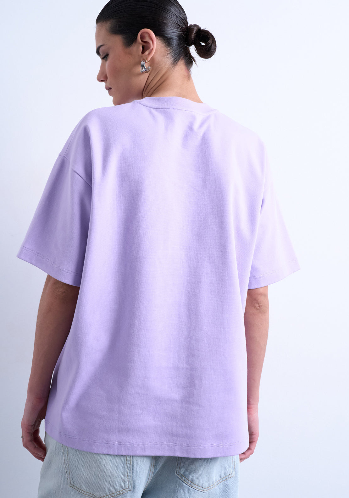 Victoria Short Sleeve Oversized T-Shirt - Dahlia Purple