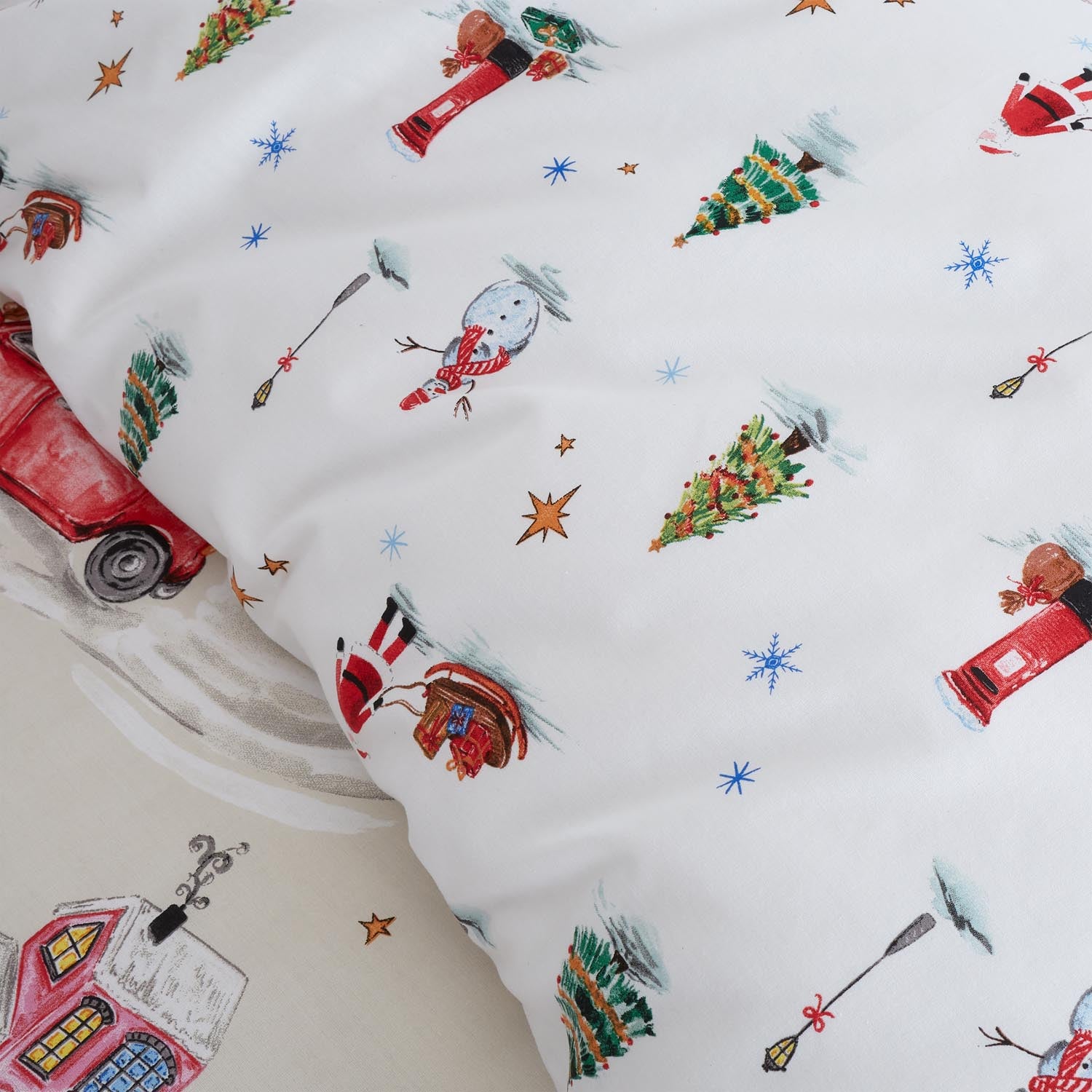 The Home Collection Christmas Villiage Duvet Cover Set Natural 4 Shaws Department Stores