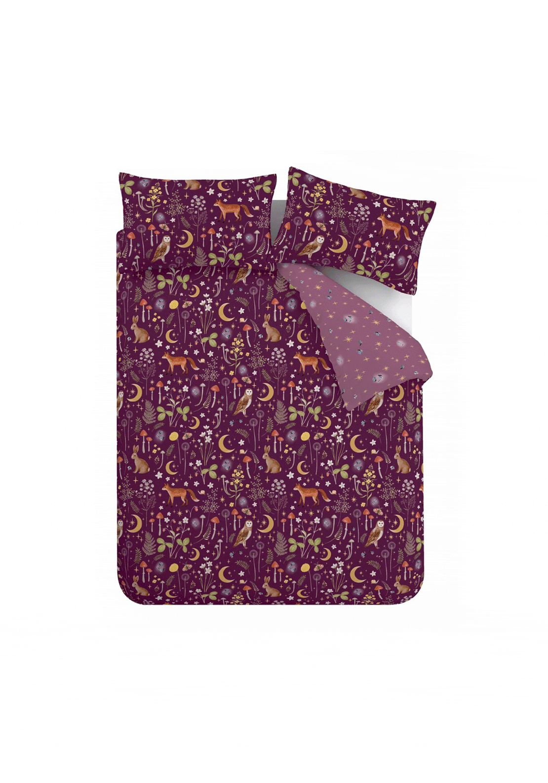 The Home Collection Nightfall Animals Duvet Cover Set - Purple 6 Shaws Department Stores