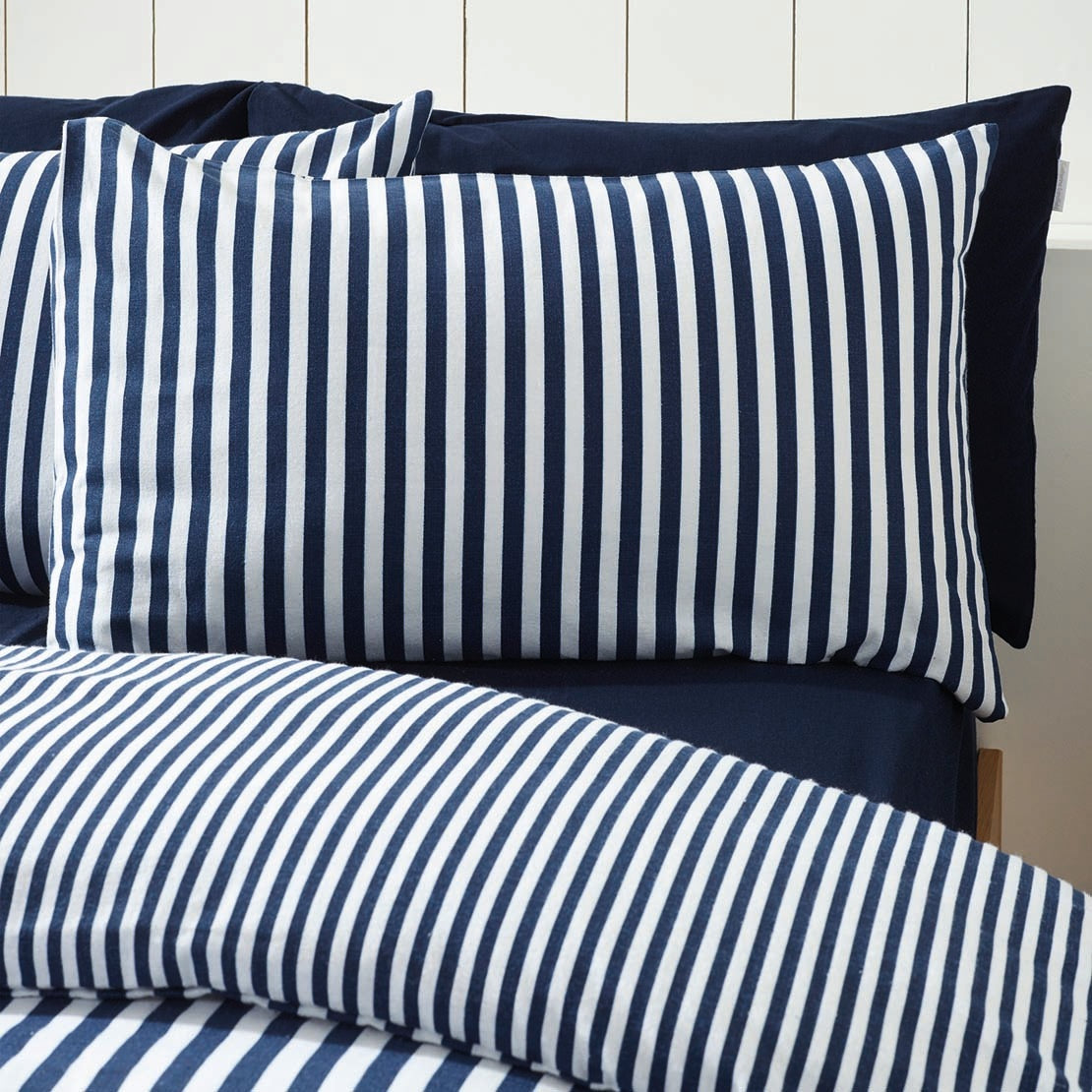 The Home Collection Brushed Fine Stripe Duvet Cover Set 4 Shaws Department Stores
