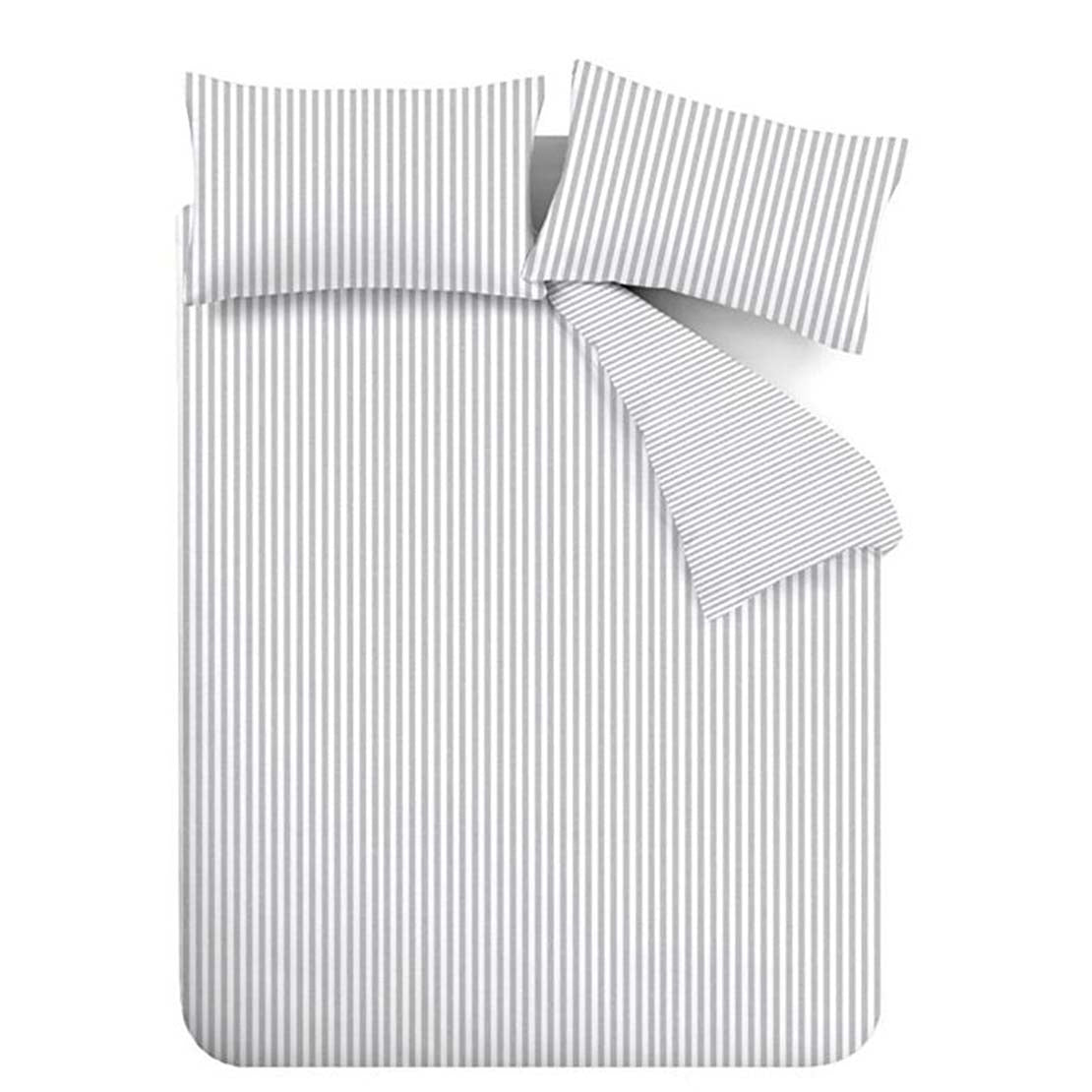 The Home Collection Brushed Fine Stripe Duvet Cover Set 5 Shaws Department Stores