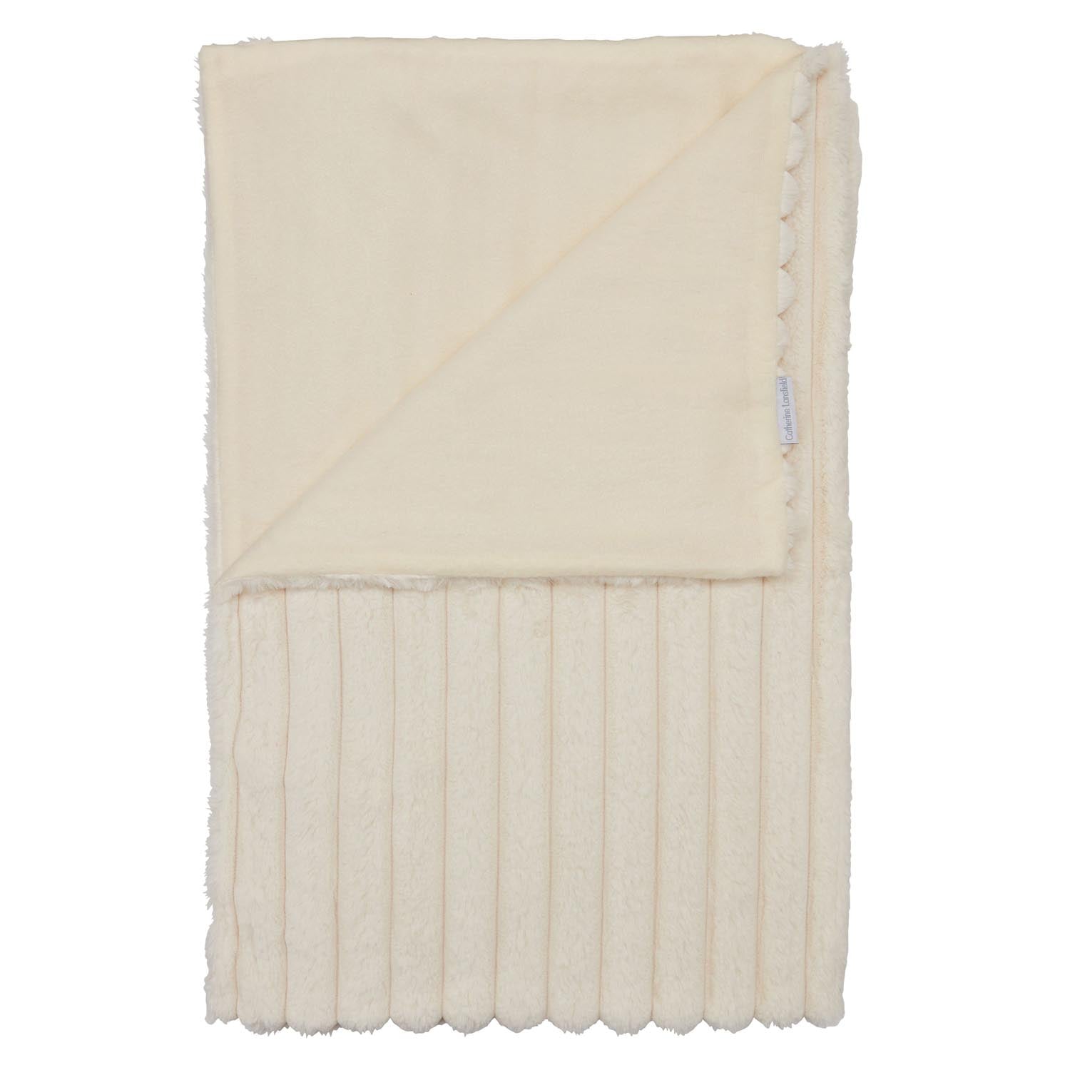 The Home Collection Soft and Cosy Ribbed Throw Cream - Cream 4 Shaws Department Stores