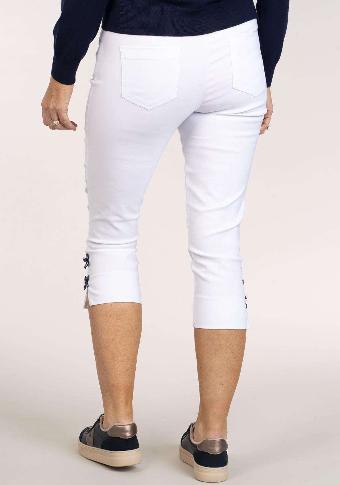 Tea Lane Crop Tummy Control With Bow - White 4 Shaws Department Stores