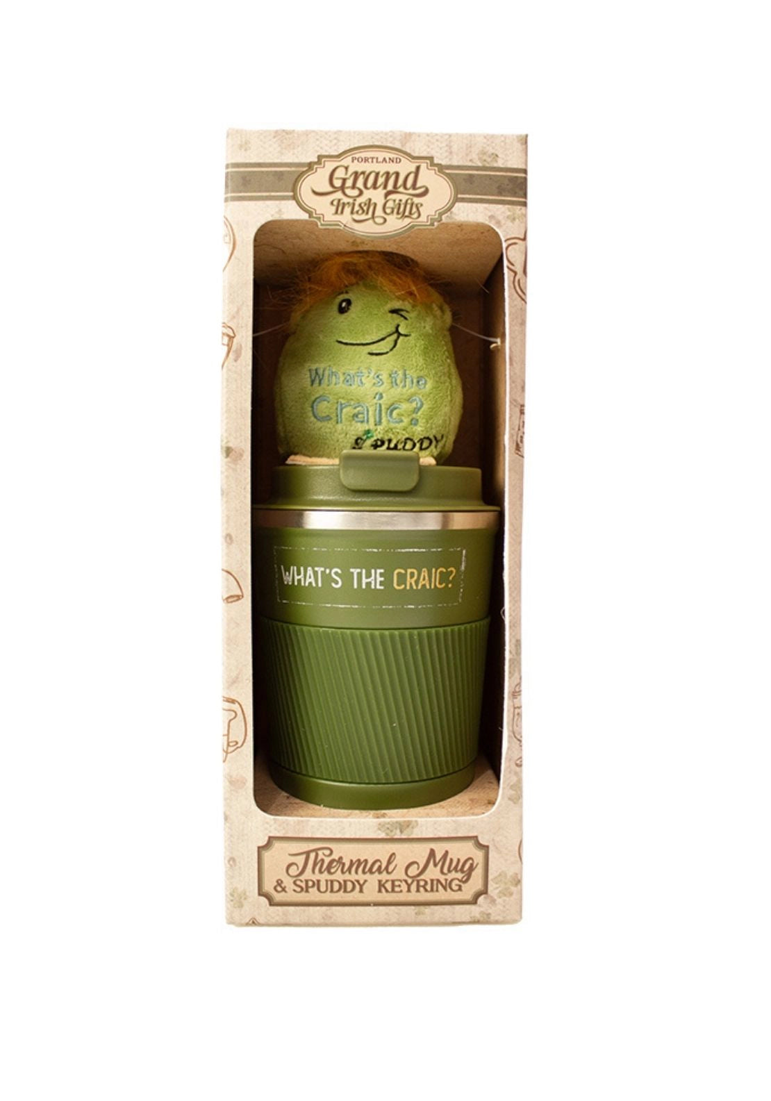 Something Special Thermal Cup & Spuddy Keyring - Whats The Craic 2 Shaws Department Stores