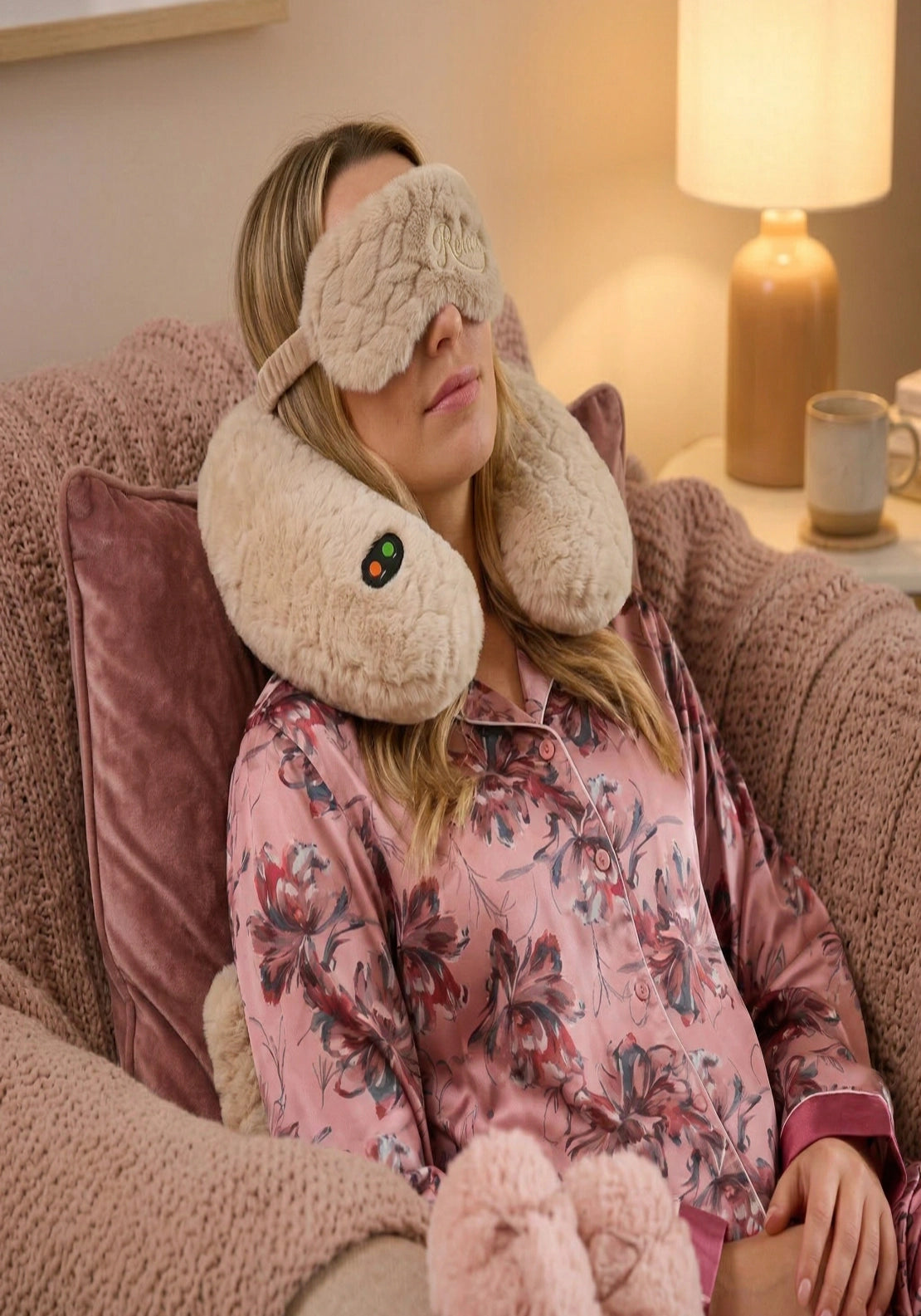 Something Special Relax Neck Cushion With Eyemask - Biscuit 4 Shaws Department Stores