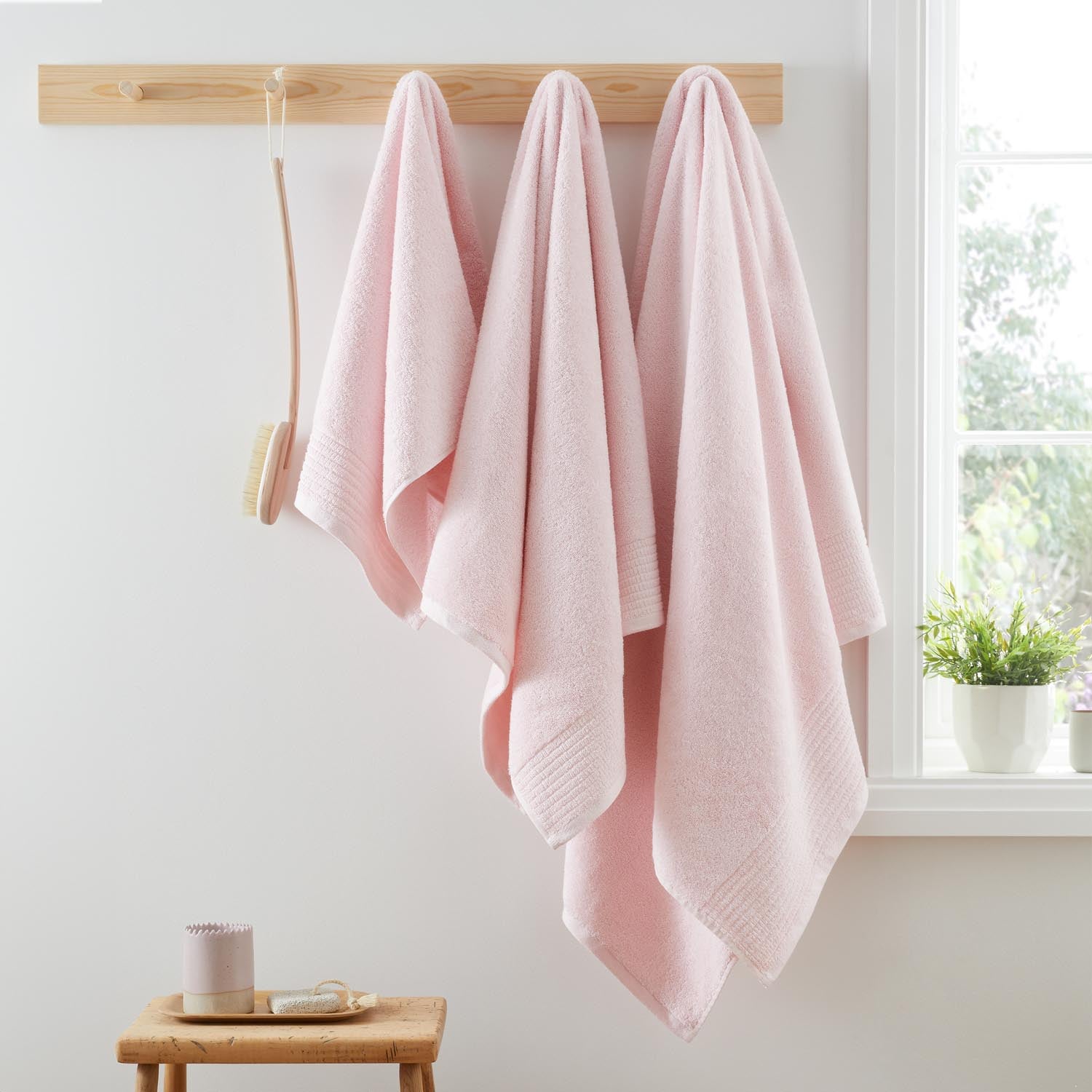 The Home Collection Egyptian Cotton 600Gsm Towel Collection Pink 1 Shaws Department Stores