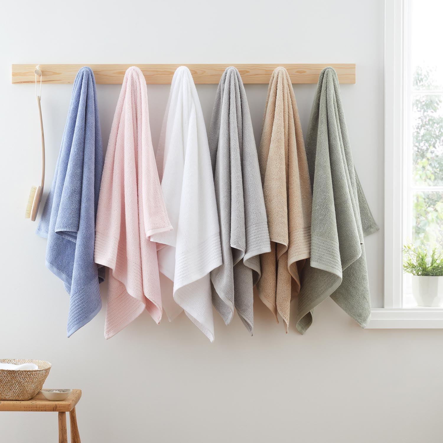 The Home Collection Egyptian Cotton 600Gsm Towel Collection Pink 5 Shaws Department Stores