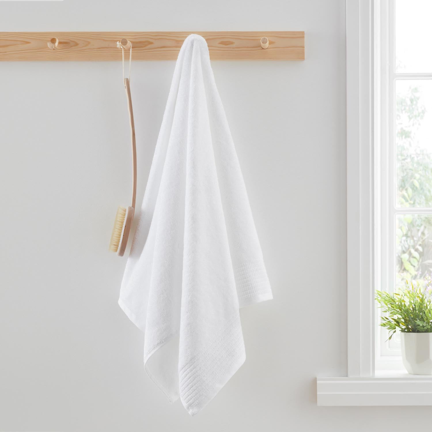The Home Collection Egyptian Cotton 600Gsm Towel Collection White 2 Shaws Department Stores