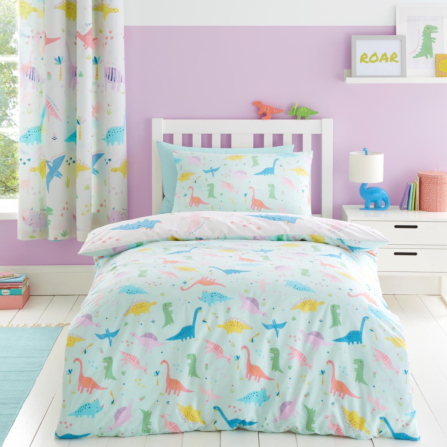 The Home Luxury Collection Loveable Dinosaur Fitted Sheet 3 Shaws Department Stores