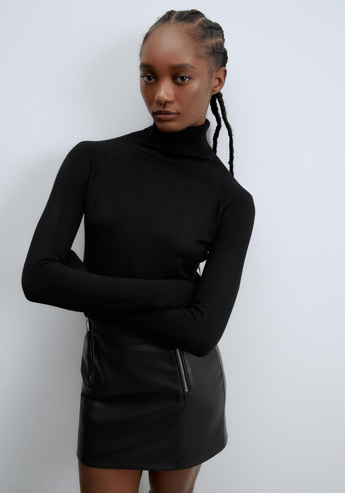 Sfera Basic high-neck top - Black 2 Shaws Department Stores